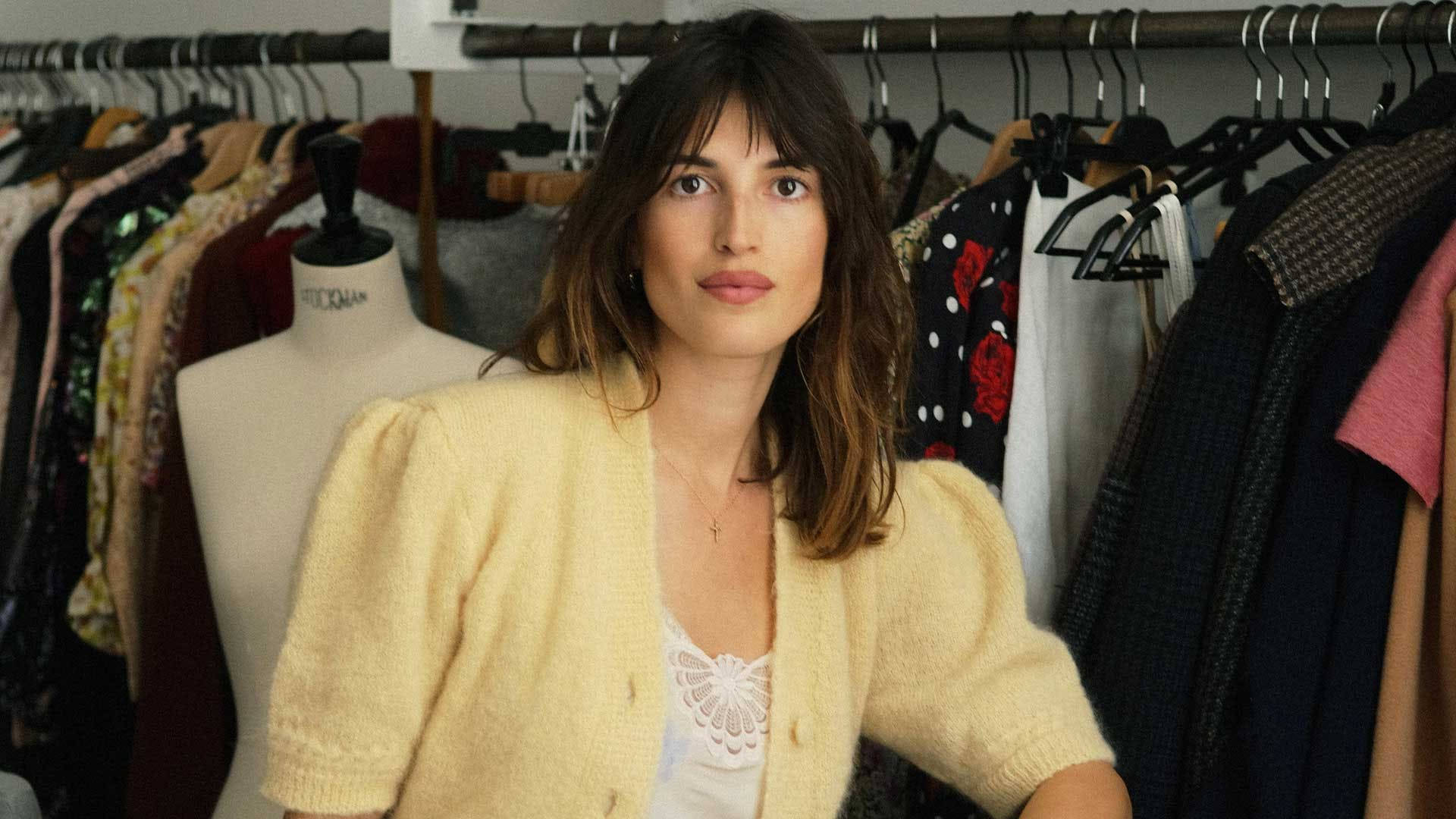 Rouje, yellow cardigan, closet, Full HD Desktop Wallpaper
