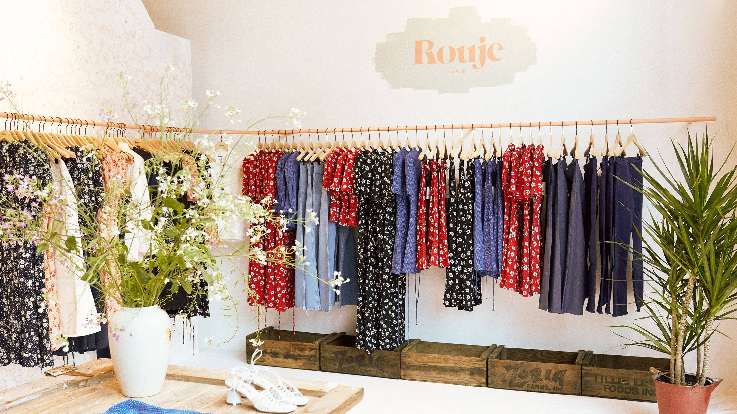 Rouje, floral dresses, solid dresses, 2K Desktop Wallpaper