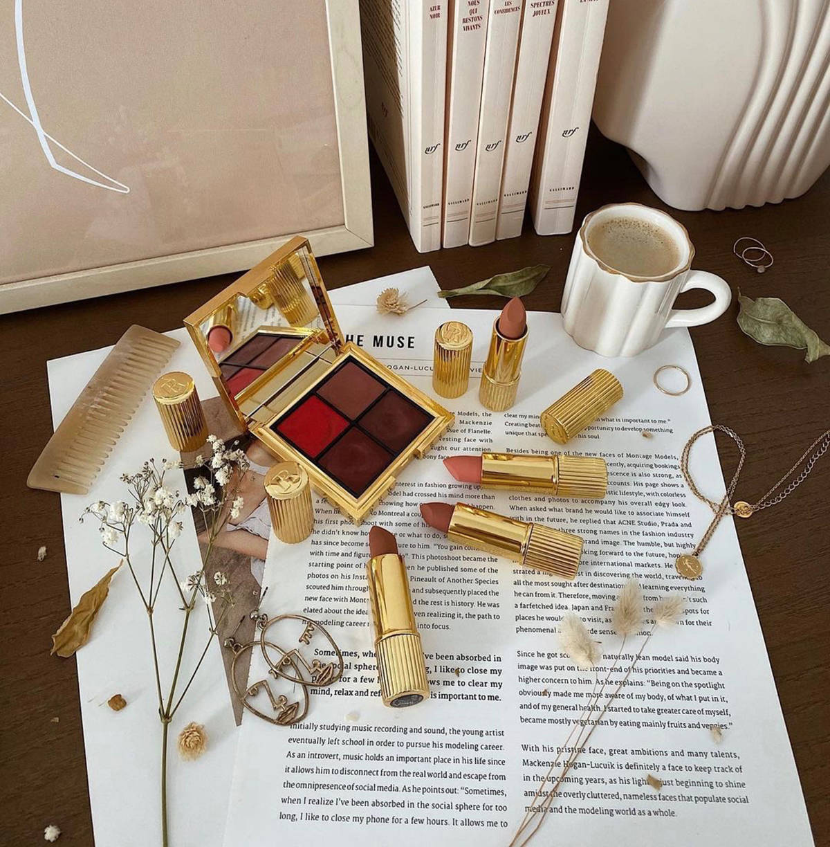 Rouje, lipsticks, paper, SD Phone Wallpaper