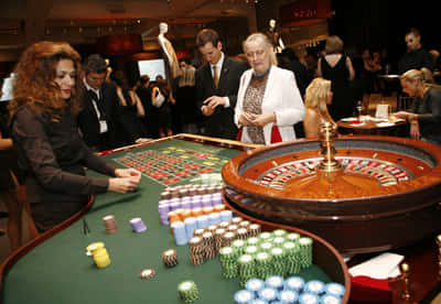 casino dealer, roulette table, colorful chips, SD Desktop Wallpaper
