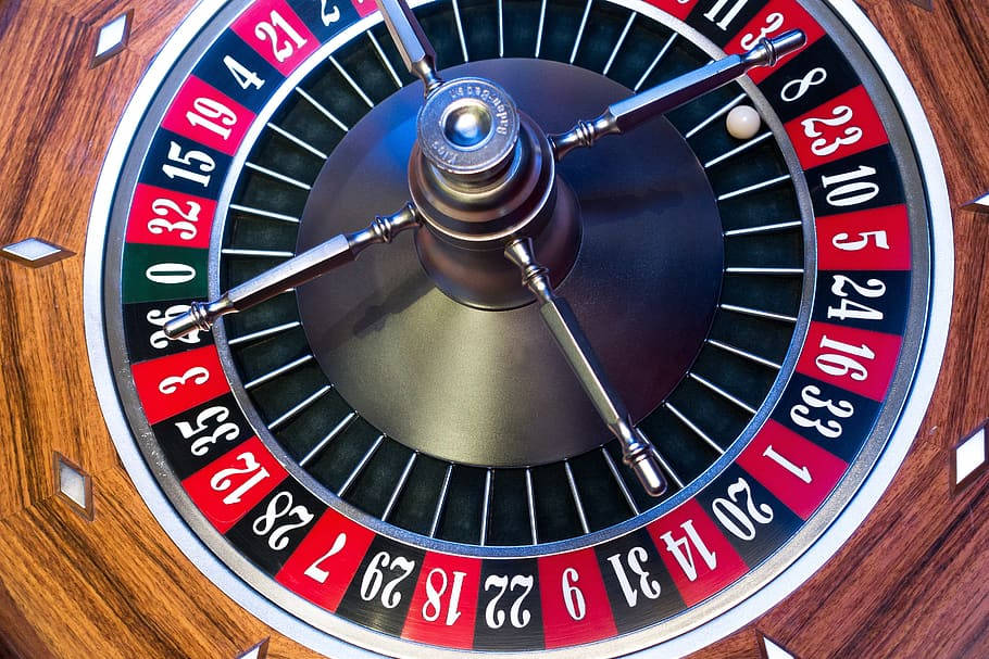 roulette wheel, white ball, red 23, SD Desktop Wallpaper