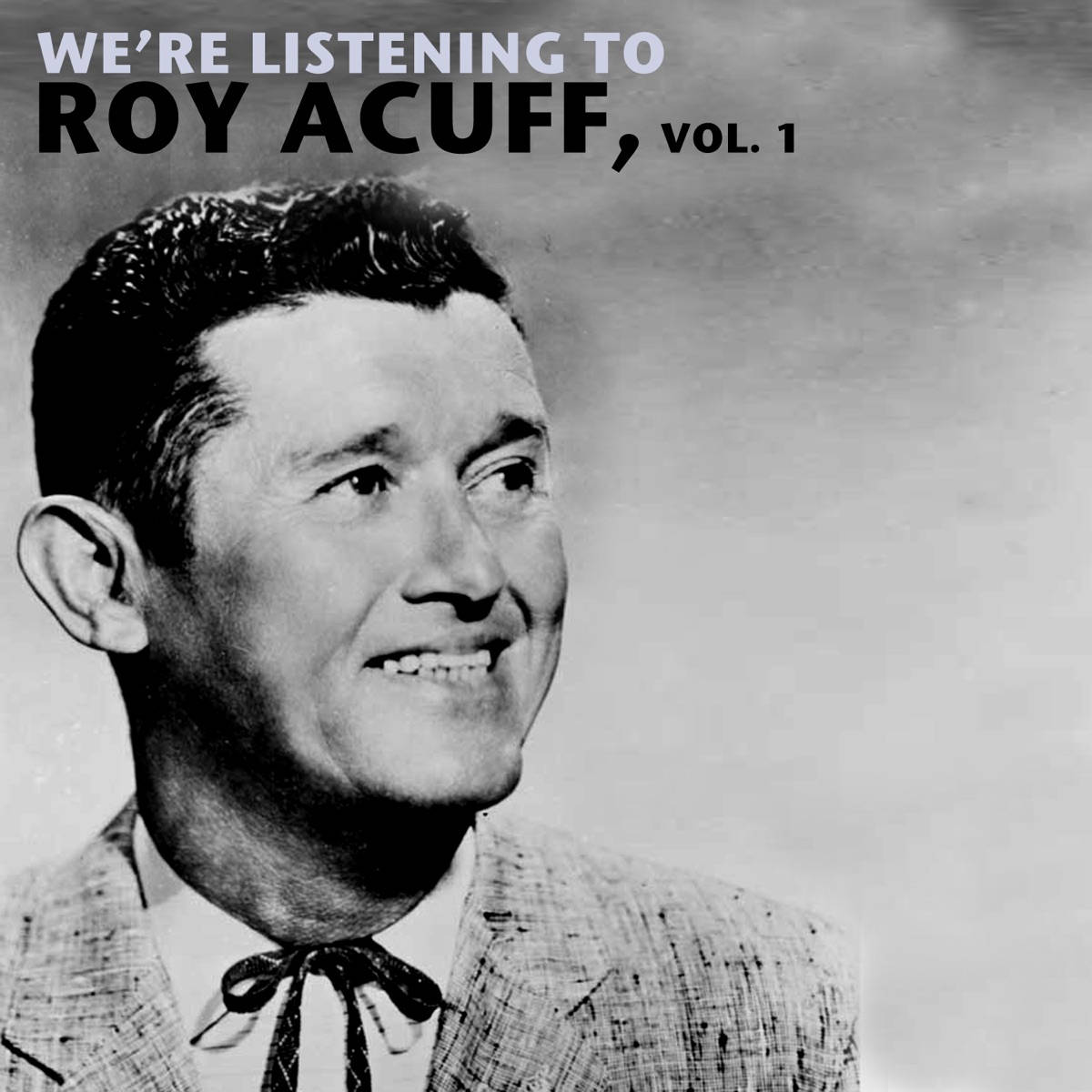 Roy Acuff, black and white portrait, textured suit, SD Desktop Wallpaper