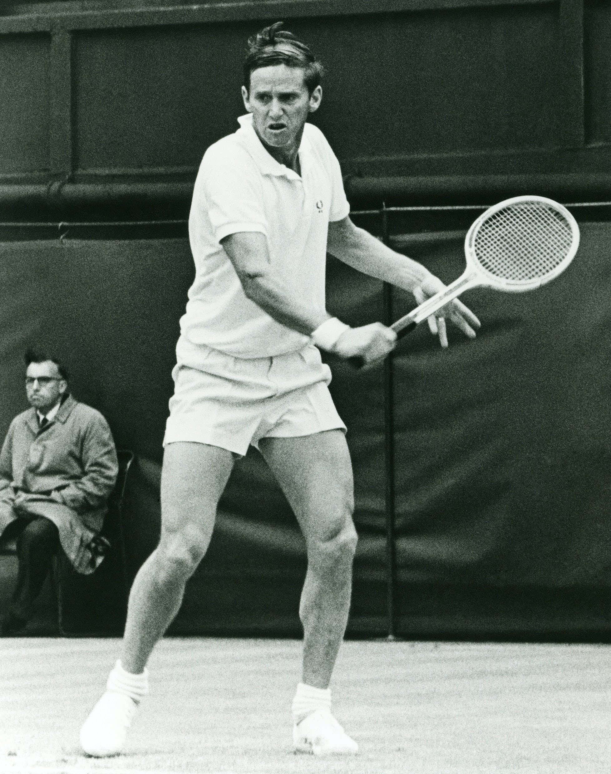 Roy Emerson, tennis player, grass court, Full HD Phone Wallpaper