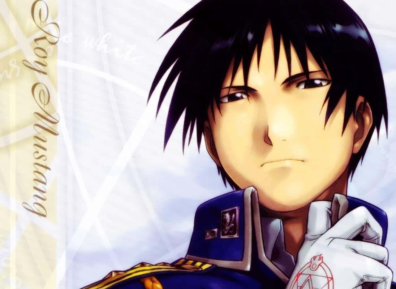 Roy Mustang, blue military uniform, white gloves, HD Desktop Wallpaper