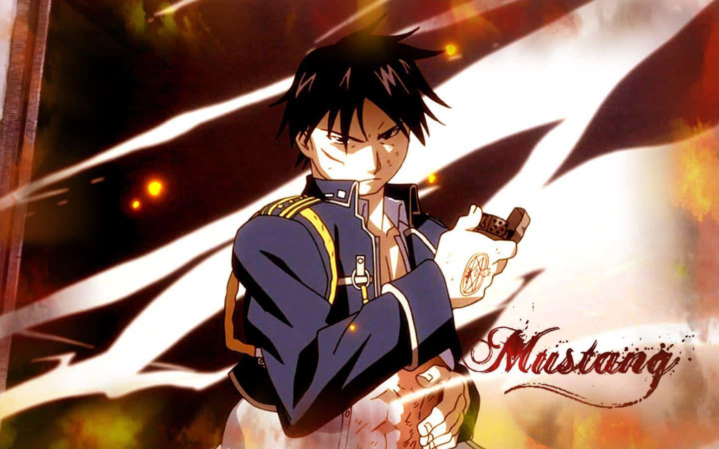 Roy Mustang, military uniform, pistol, HD Desktop Wallpaper