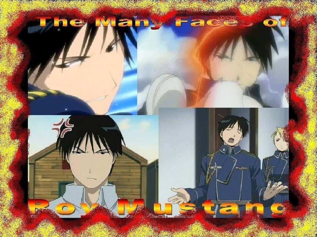 Roy Mustang, flames, anime scenes, SD Desktop Wallpaper