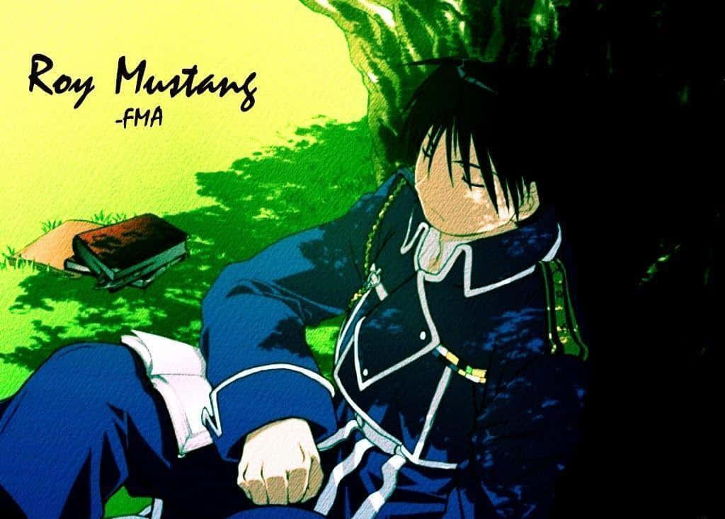 Roy Mustang, anime character, tree, SD Desktop Wallpaper