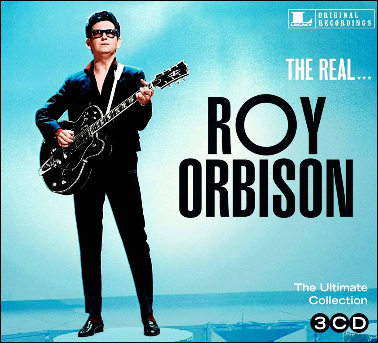 Roy Orbison, black suit, guitar, SD Desktop Wallpaper