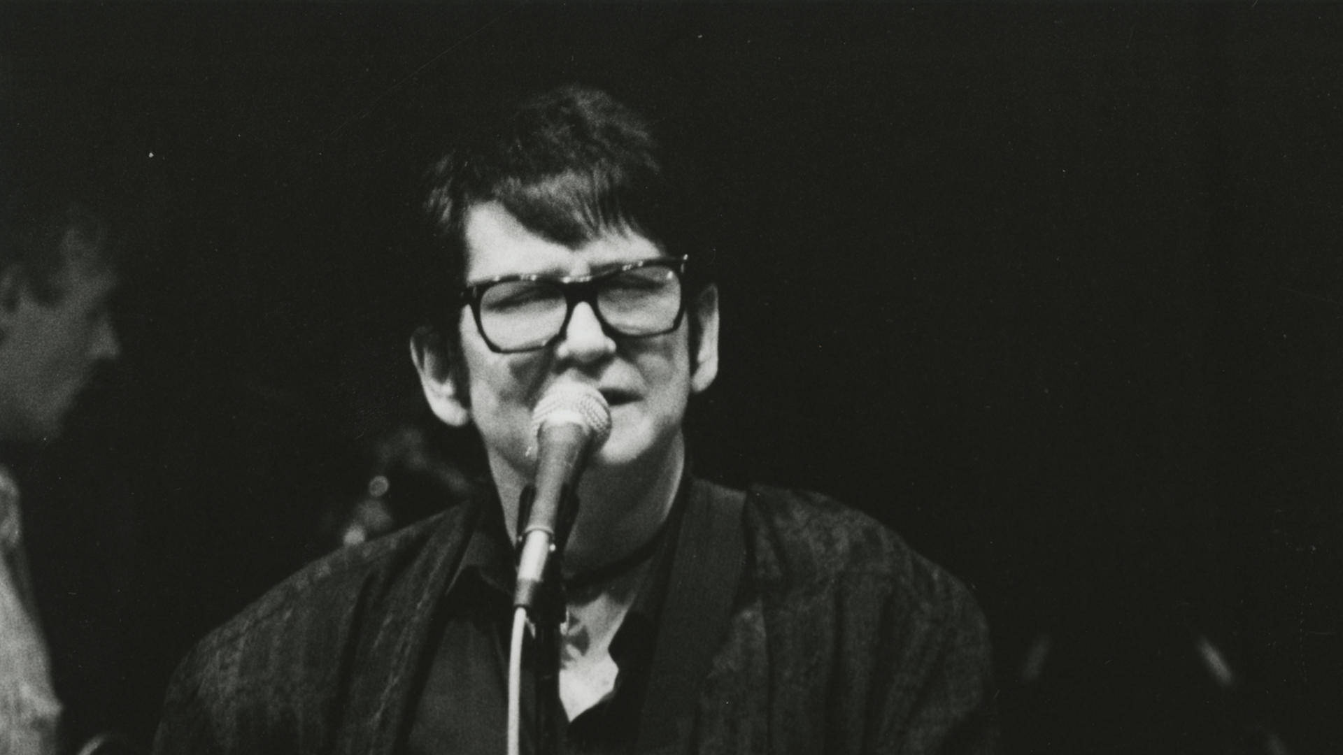 Roy Orbison, black and white, thick-rimmed glasses, Full HD Desktop Wallpaper