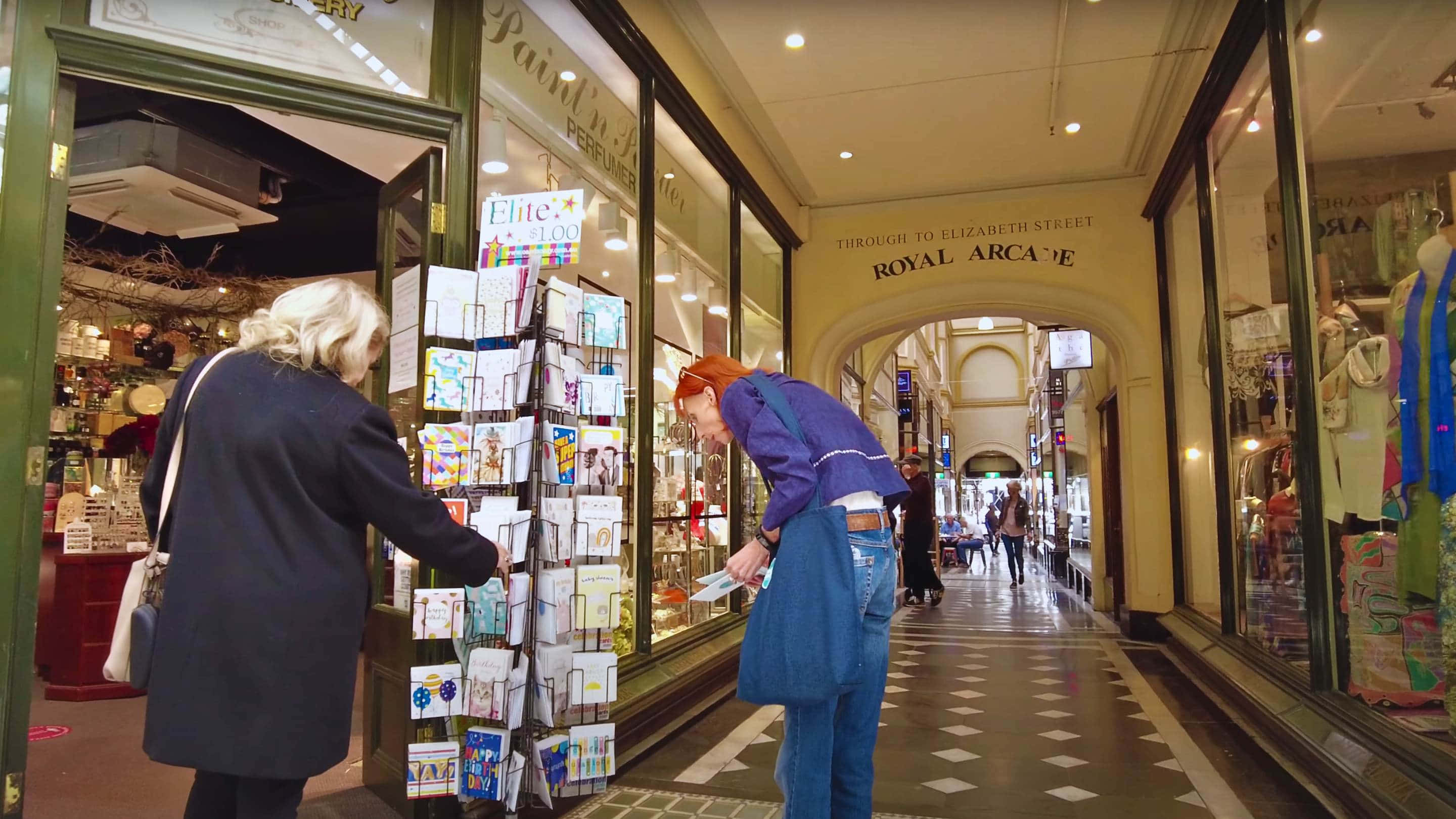 Royal Arcade Melbourne, vintage arcade, ornate arches, 2K Desktop Wallpaper