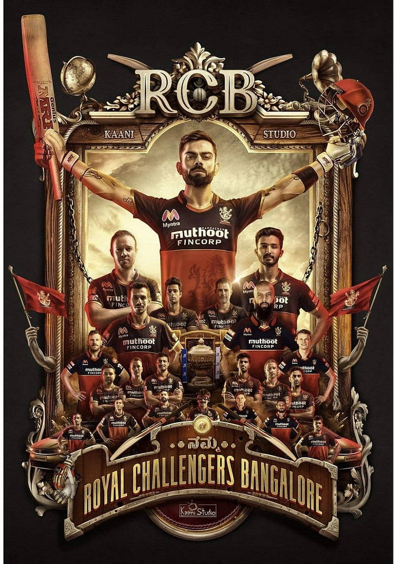 Royal Challengers Bangalore, cricket team, central player, SD Phone Wallpaper