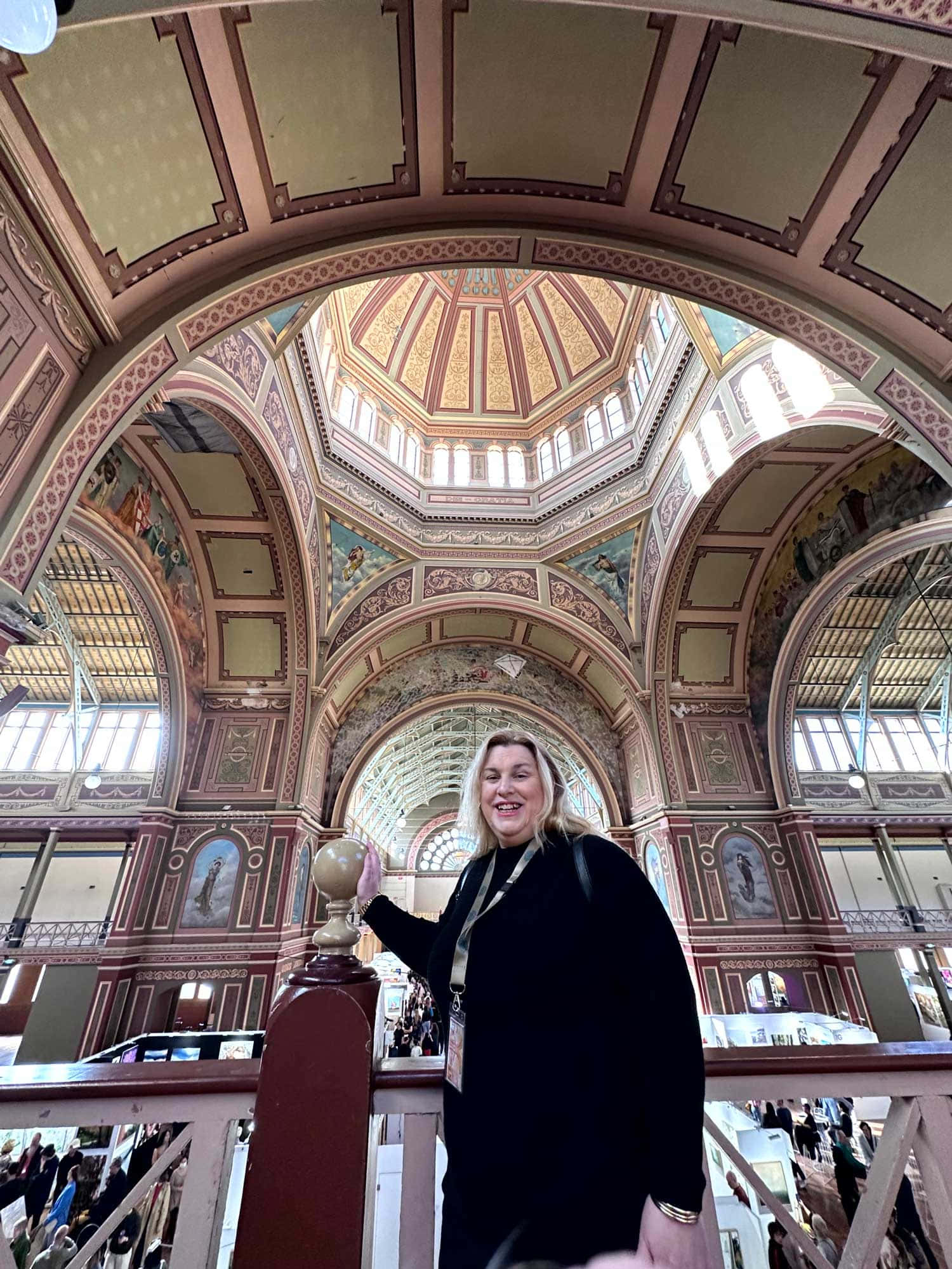 Royal Exhibition Building, balcony, painted dome ceiling, Full HD Phone Wallpaper