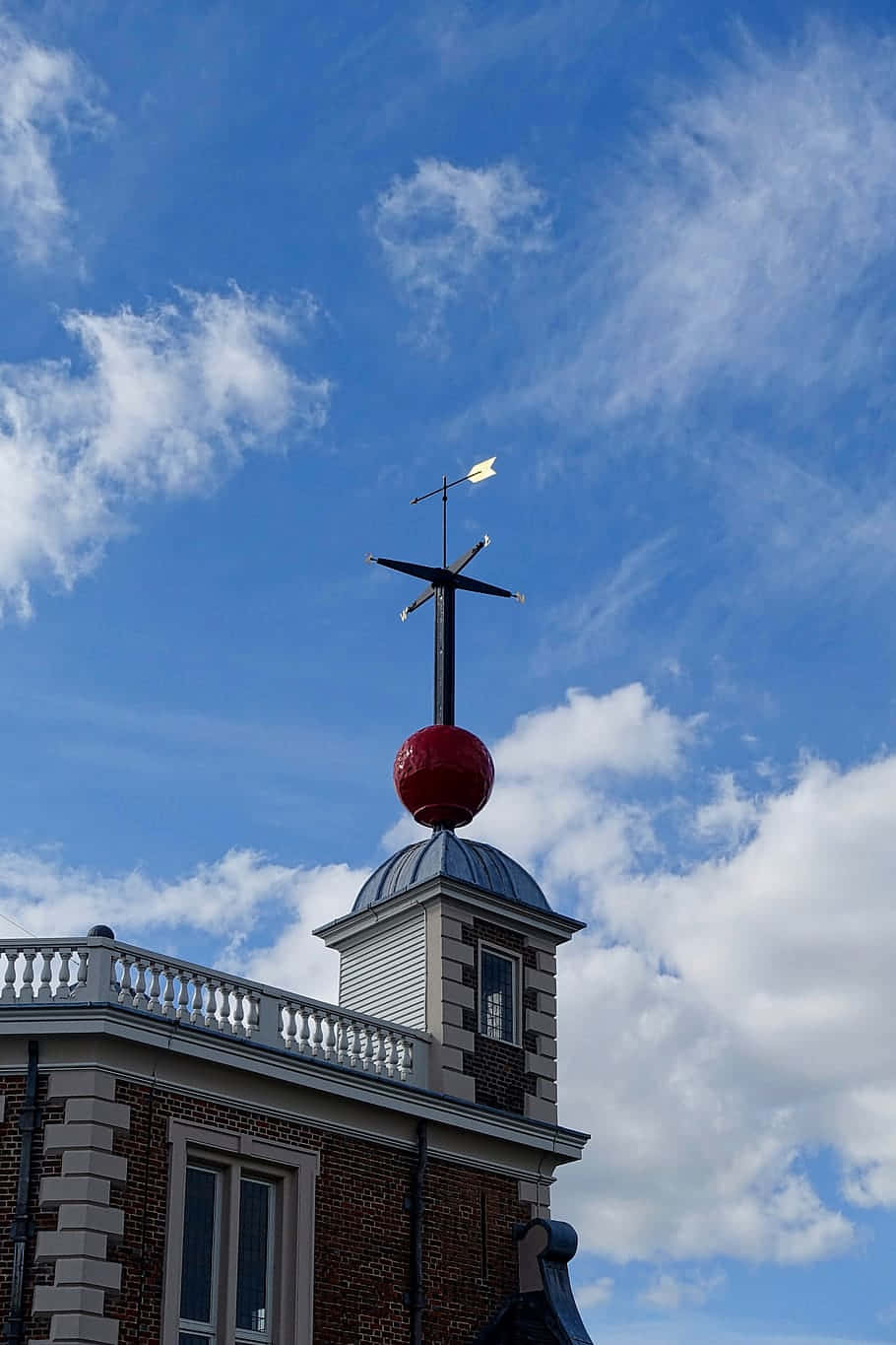 Royal Observatory, red ball, weather vane, HD Phone Wallpaper