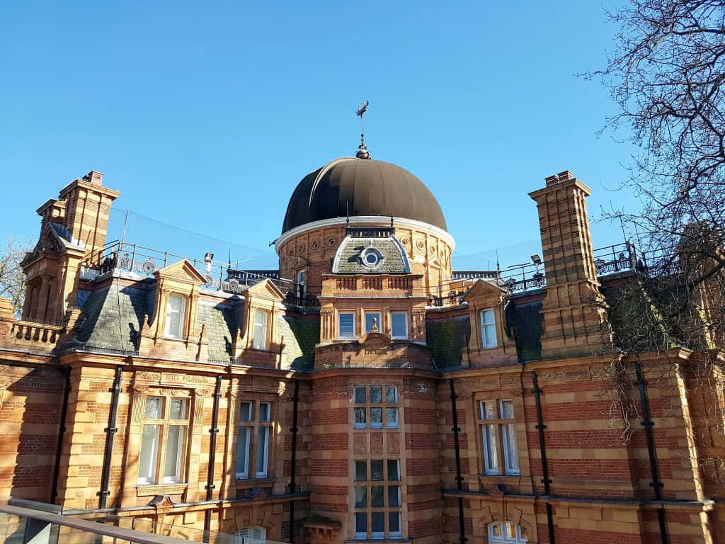Royal Observatory, red brick building, black dome, SD Desktop Wallpaper