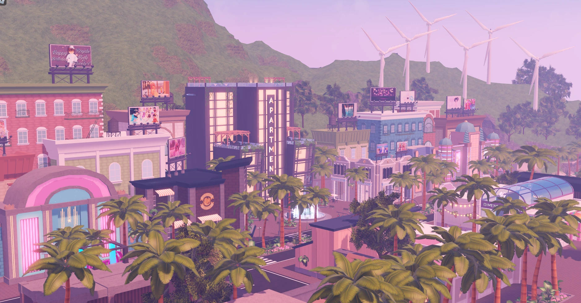 Royale High, coastal city, pastel-colored, HD Desktop Wallpaper