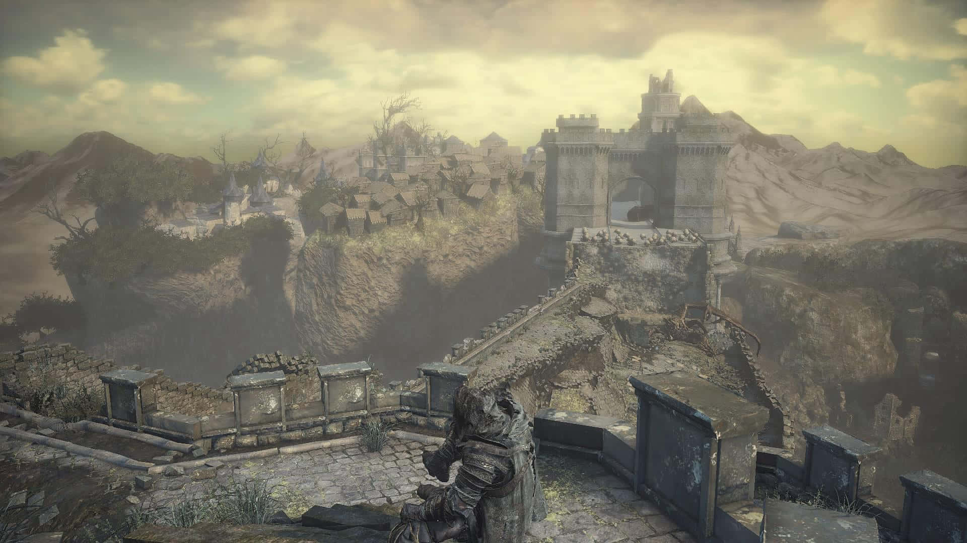 RPG Games, stone battlement, crumbling medieval fortress, Full HD Desktop Wallpaper
