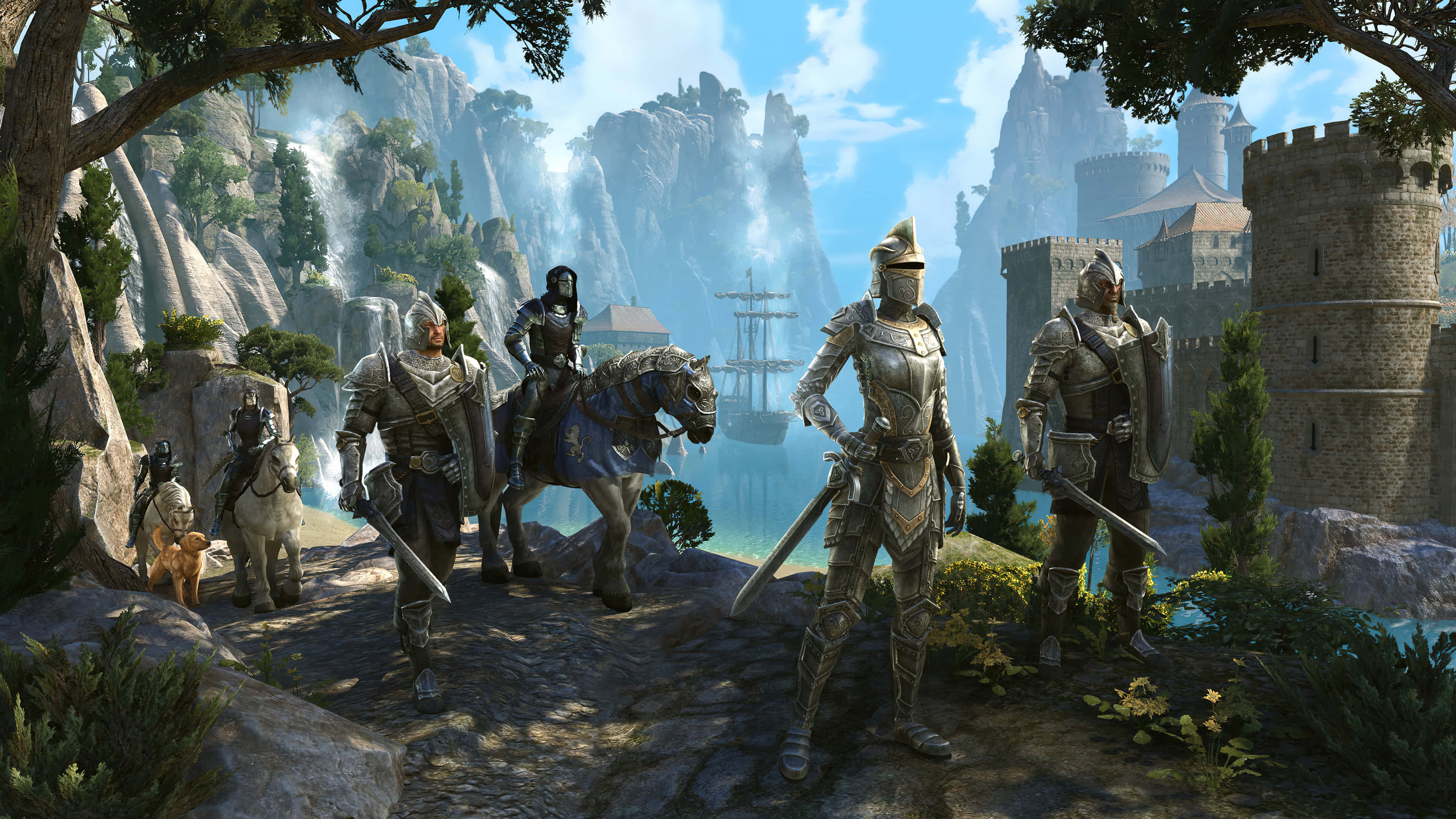 RPG, armored knights, horseback, 4K Desktop Wallpaper