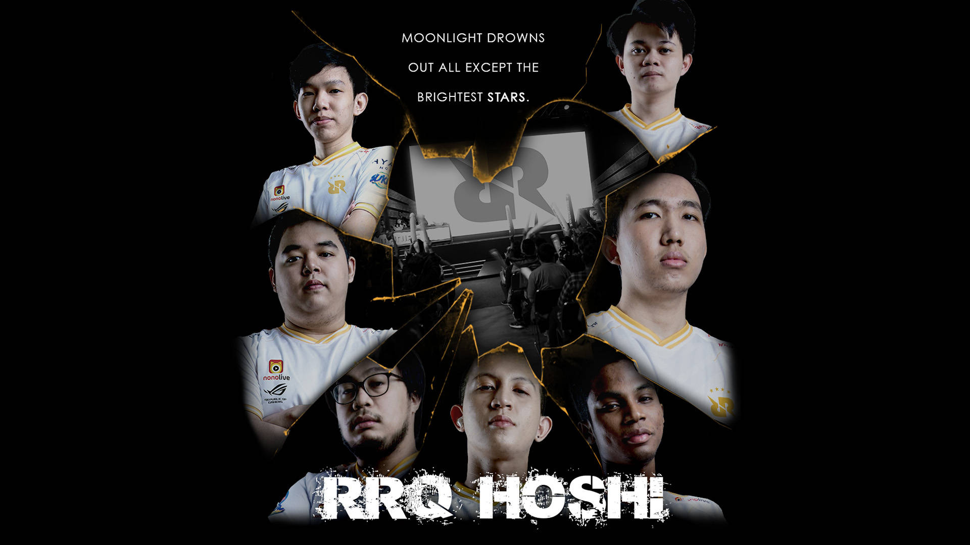 Rrq, esports players, white jerseys, Full HD Desktop Wallpaper