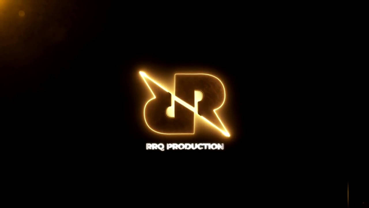 Rrq, golden logo, stylized letters, HD Desktop Wallpaper