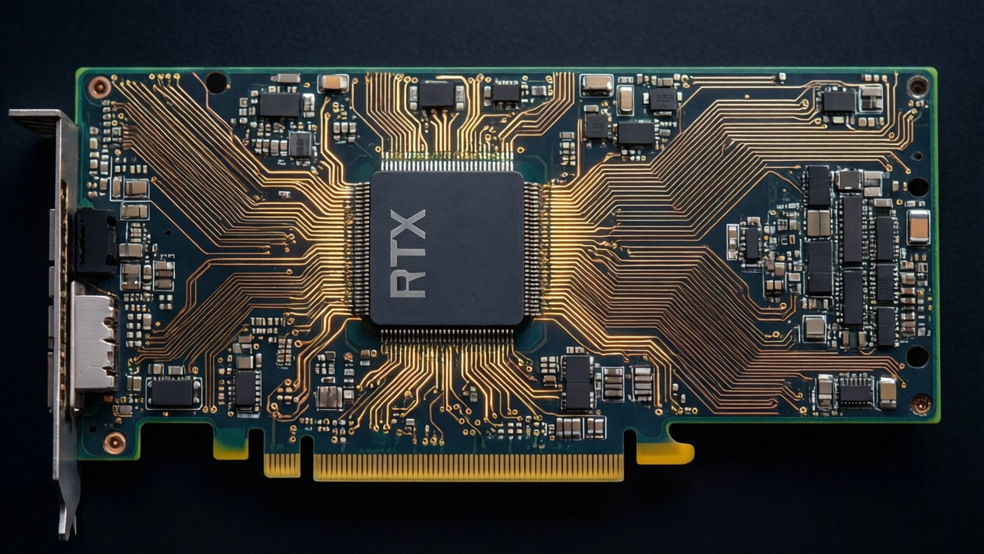 RTX, circuit board, circuit traces, Full HD Desktop Wallpaper