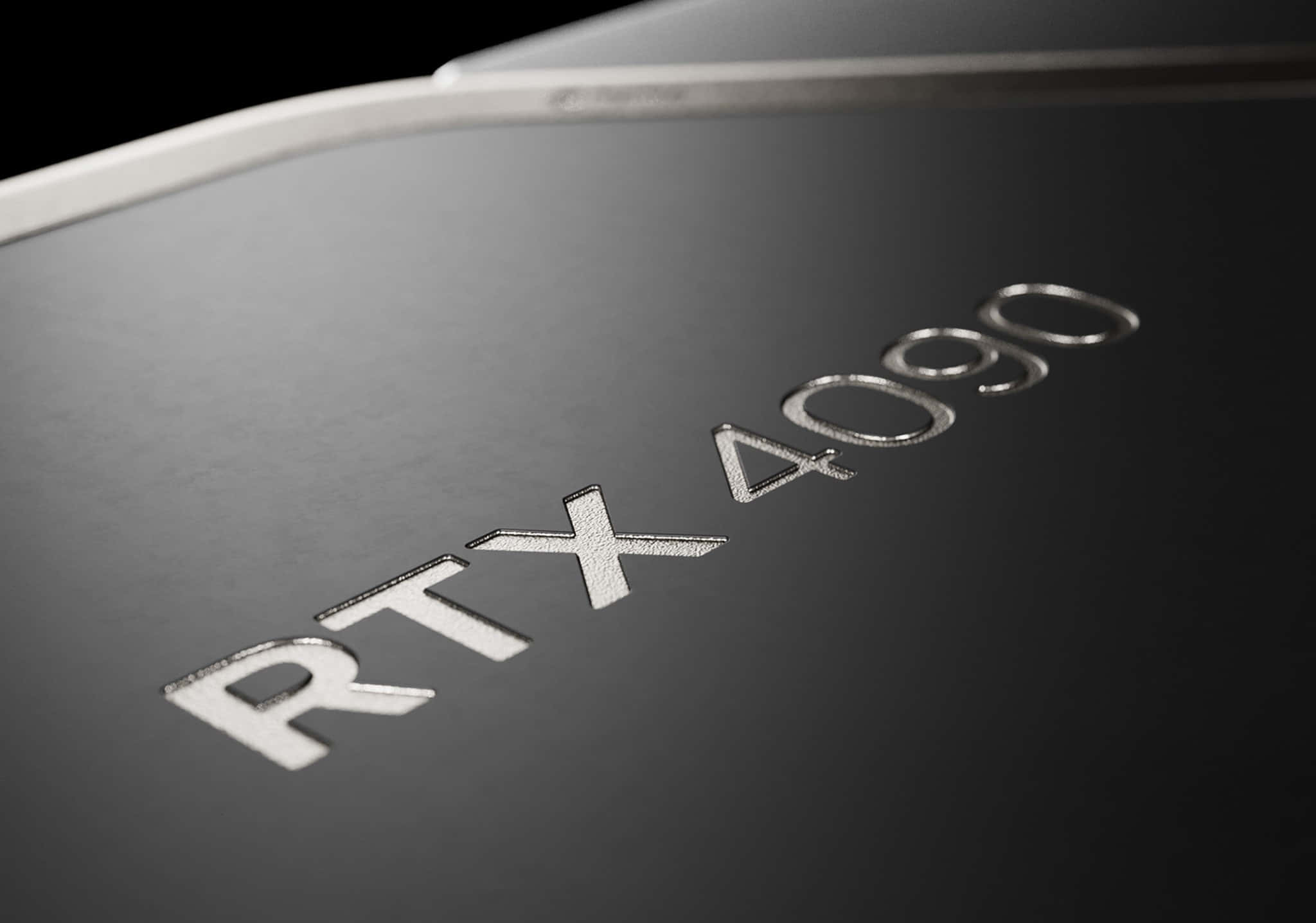 RTX 4090, silver, sleek black graphics card, Full HD Desktop Wallpaper