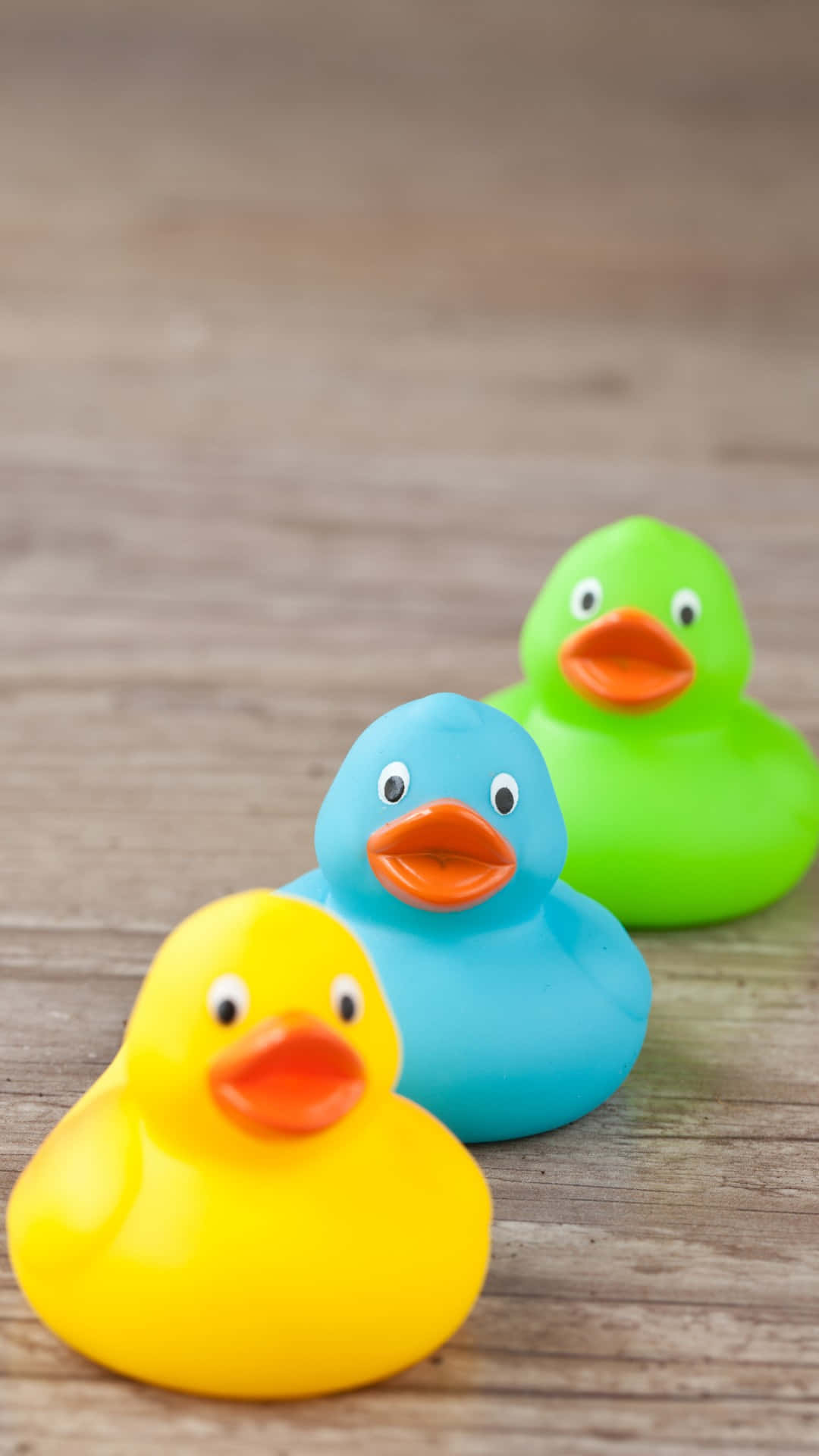 colorful rubber ducks, yellow, blue, Full HD Phone Wallpaper