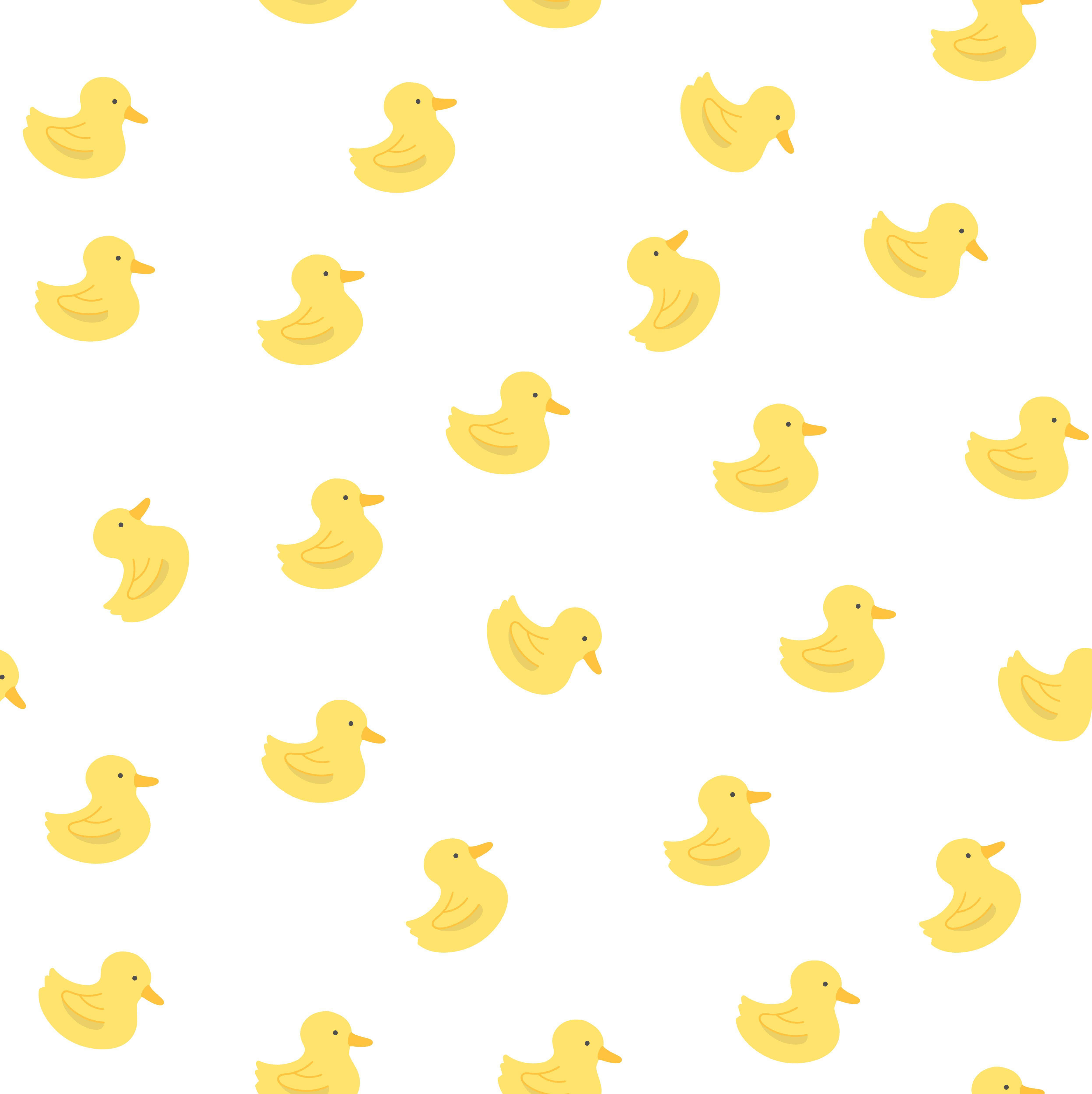 yellow rubber duck, bright yellow, cartoon ducks, 4K Phone Wallpaper