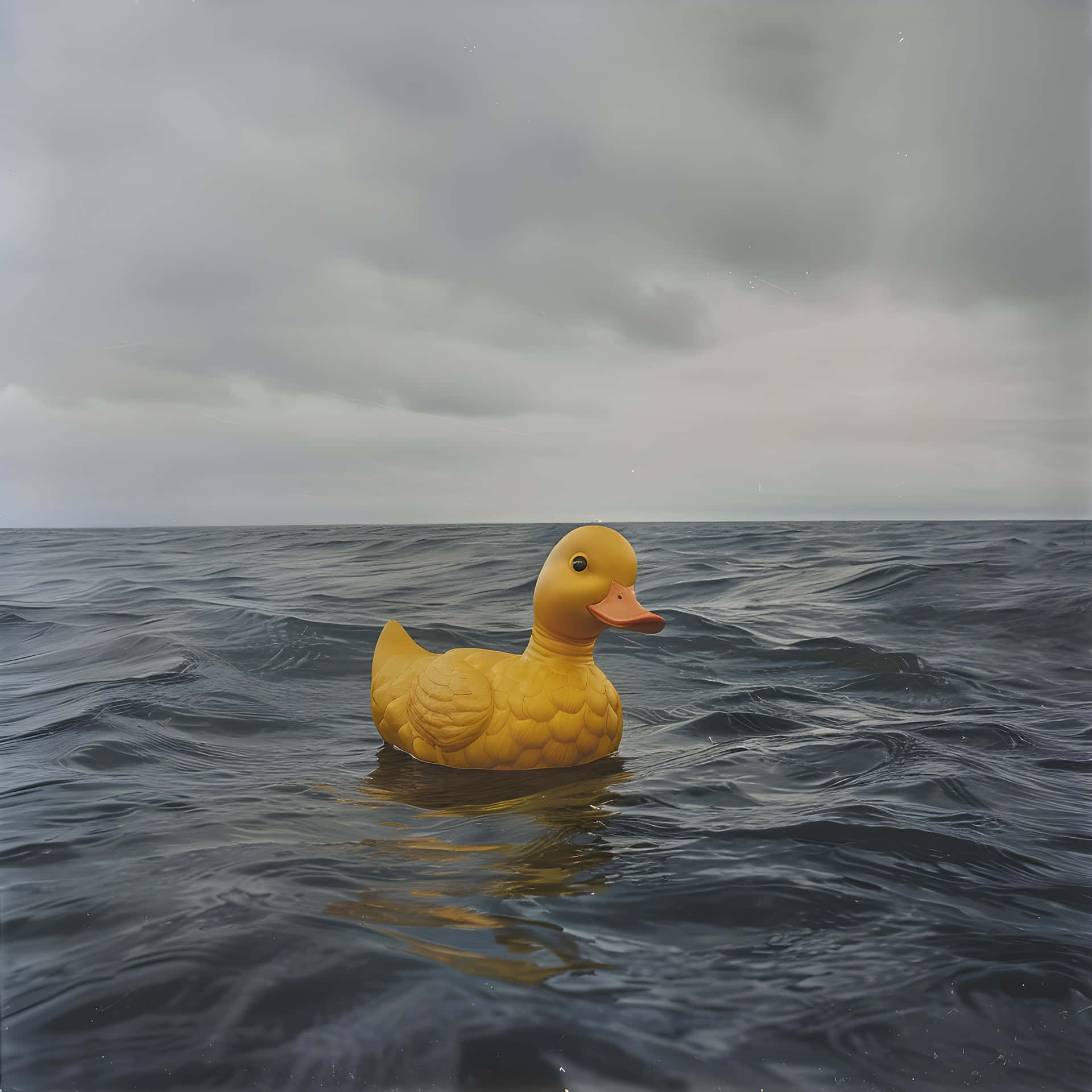 Rubber Duck, vast ocean, choppy ocean, Full HD Desktop Wallpaper