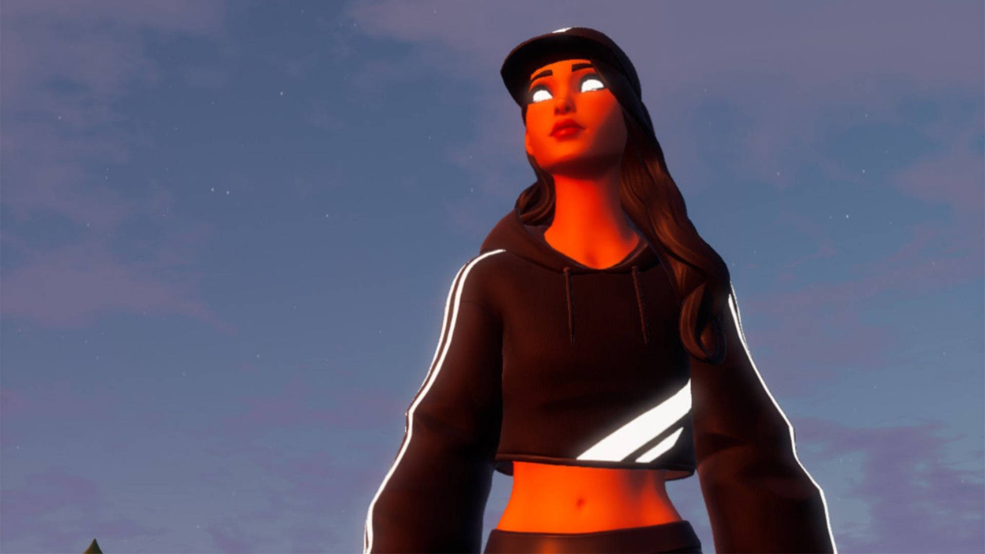 Shadow Ruby Fortnite, twilight sky, glowing eyes, Full HD Desktop Wallpaper