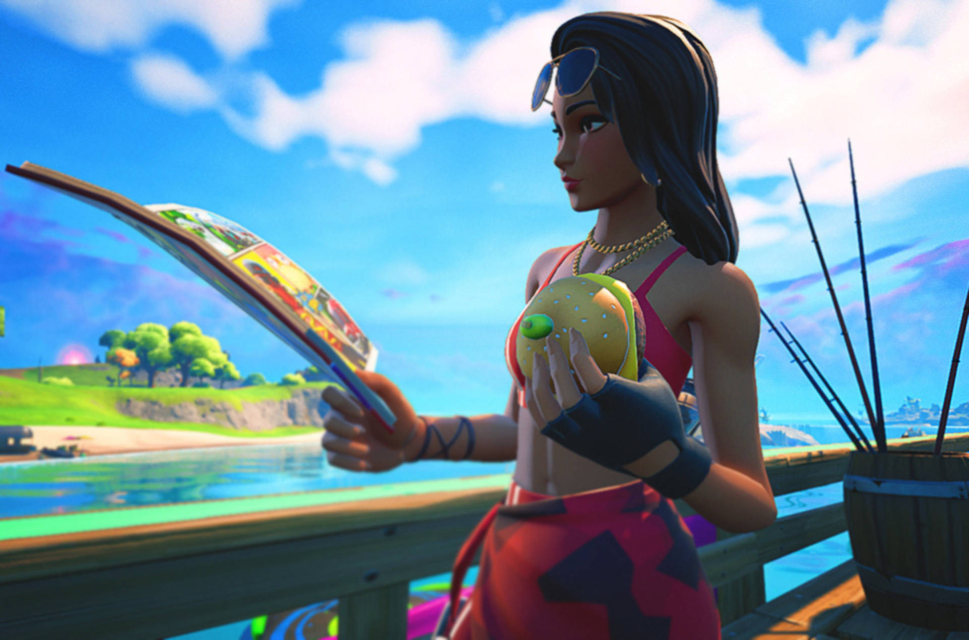 Ruby Fortnite, Fortnite character, bikini, Full HD Desktop Wallpaper