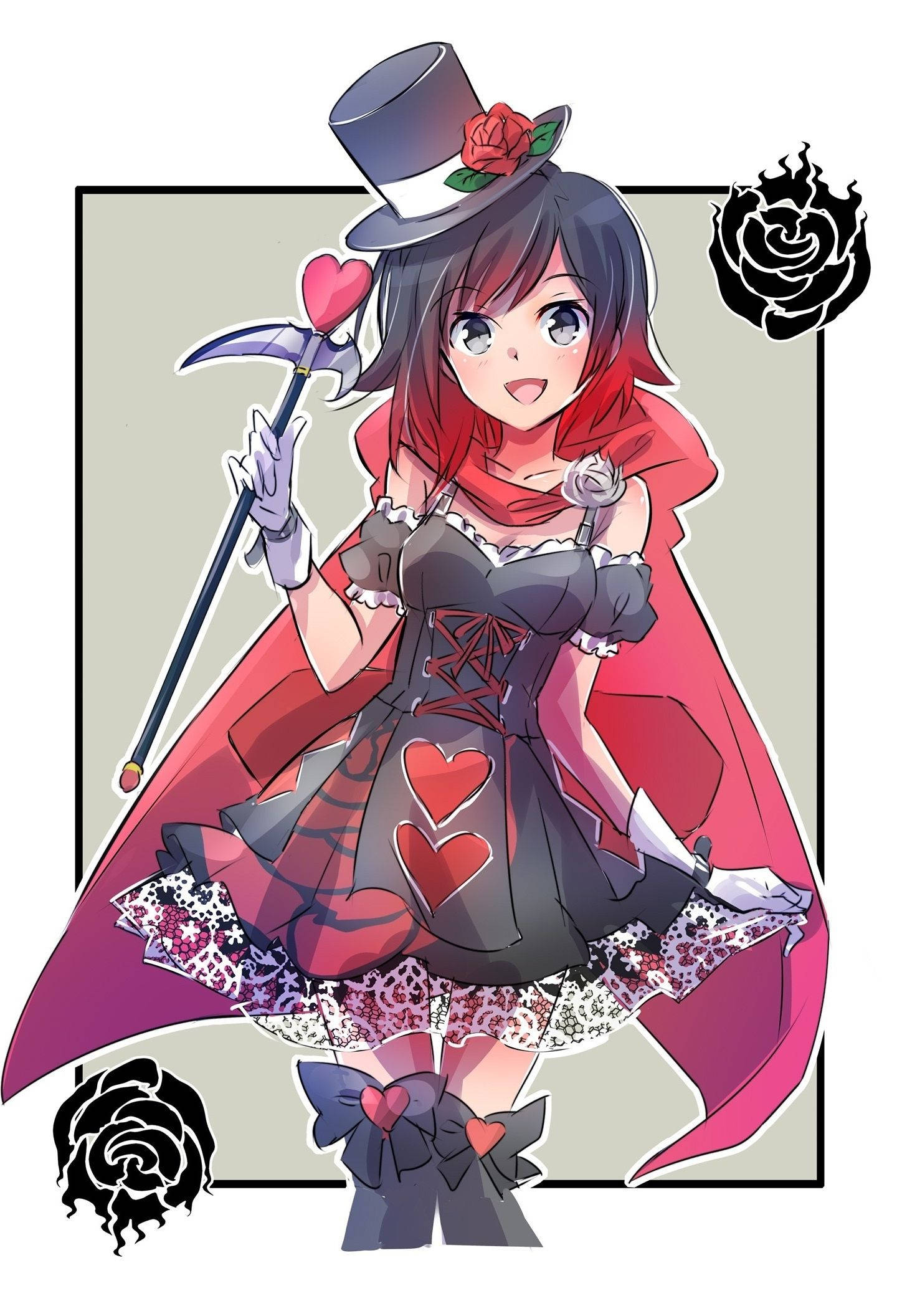 Ruby Rose, Gothic Lolita, red cape, Full HD Phone Wallpaper