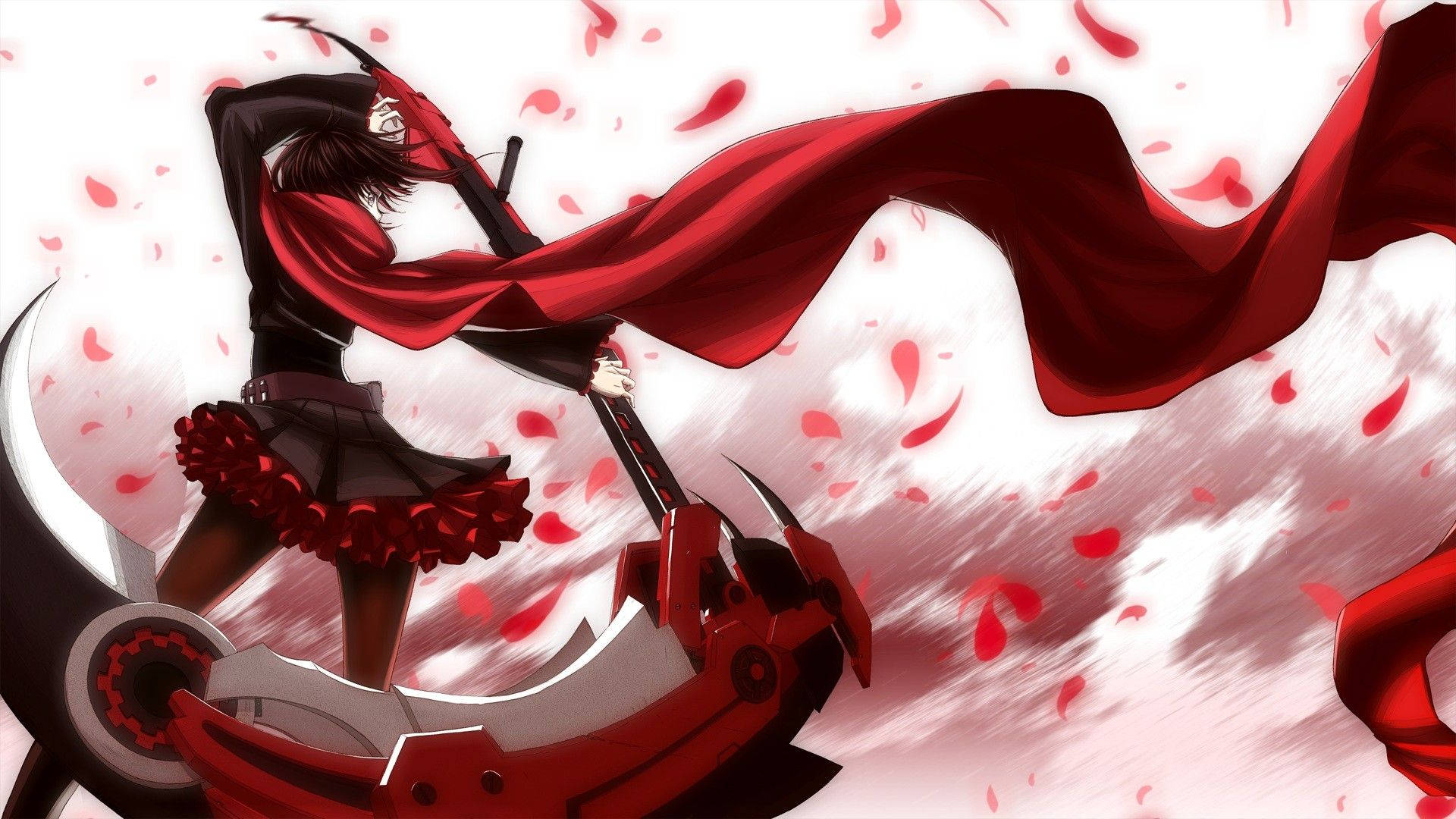 Ruby Rose, Crescent Rose, scythe, Full HD Desktop Wallpaper
