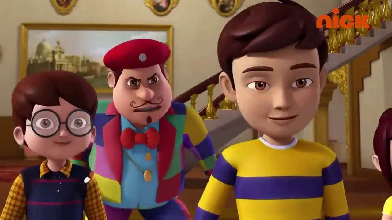 Rudra Cartoon, animated children, mustachioed man, HD Desktop Wallpaper