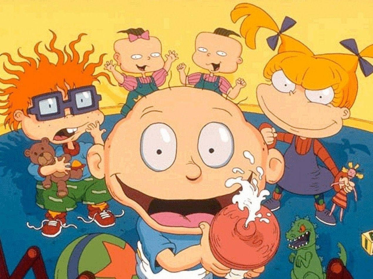 Rugrats, Squeezing Bottle, colorful cartoon scene, SD Desktop Wallpaper