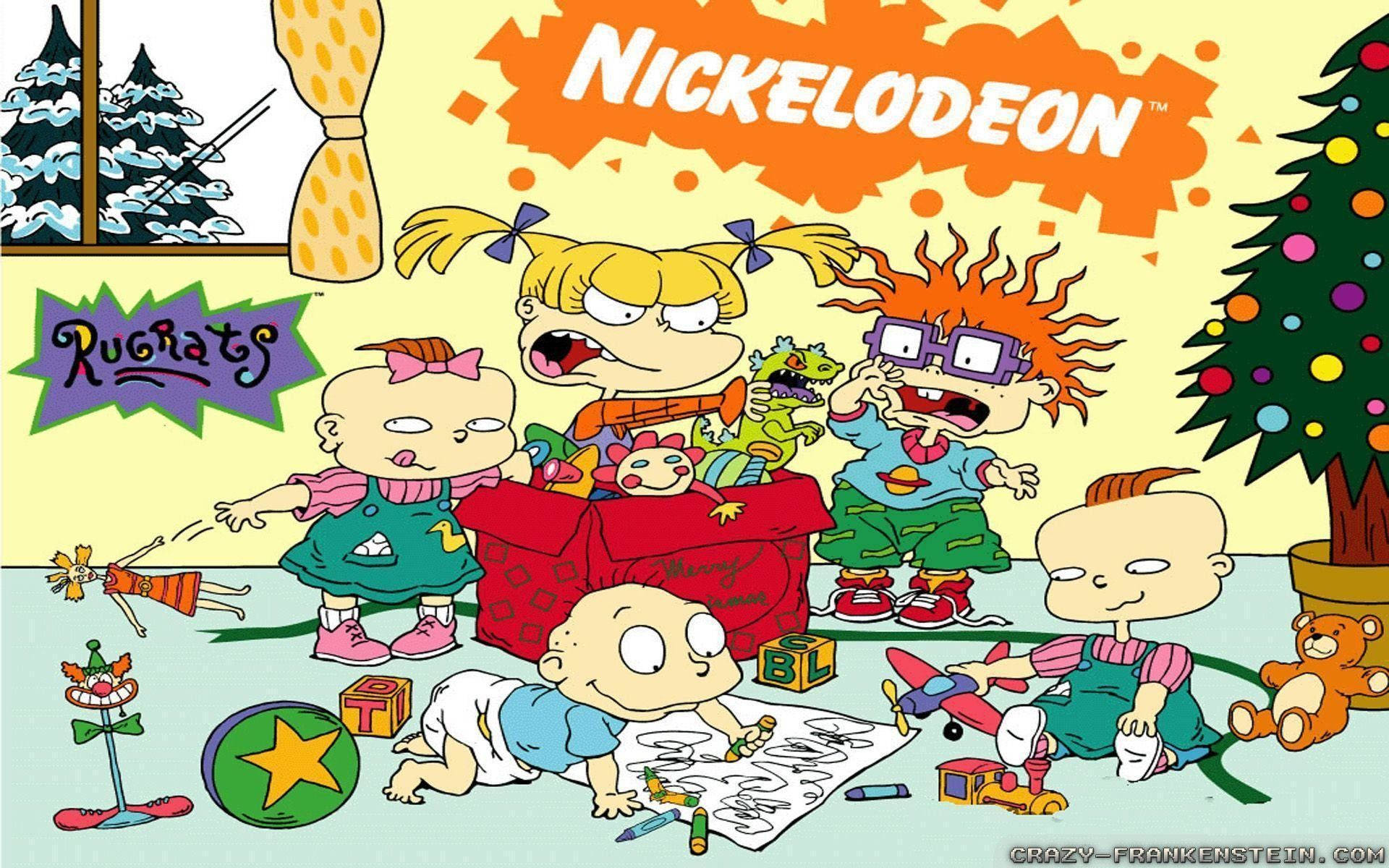 Rugrats, Christmas tree, toys, Full HD Desktop Wallpaper