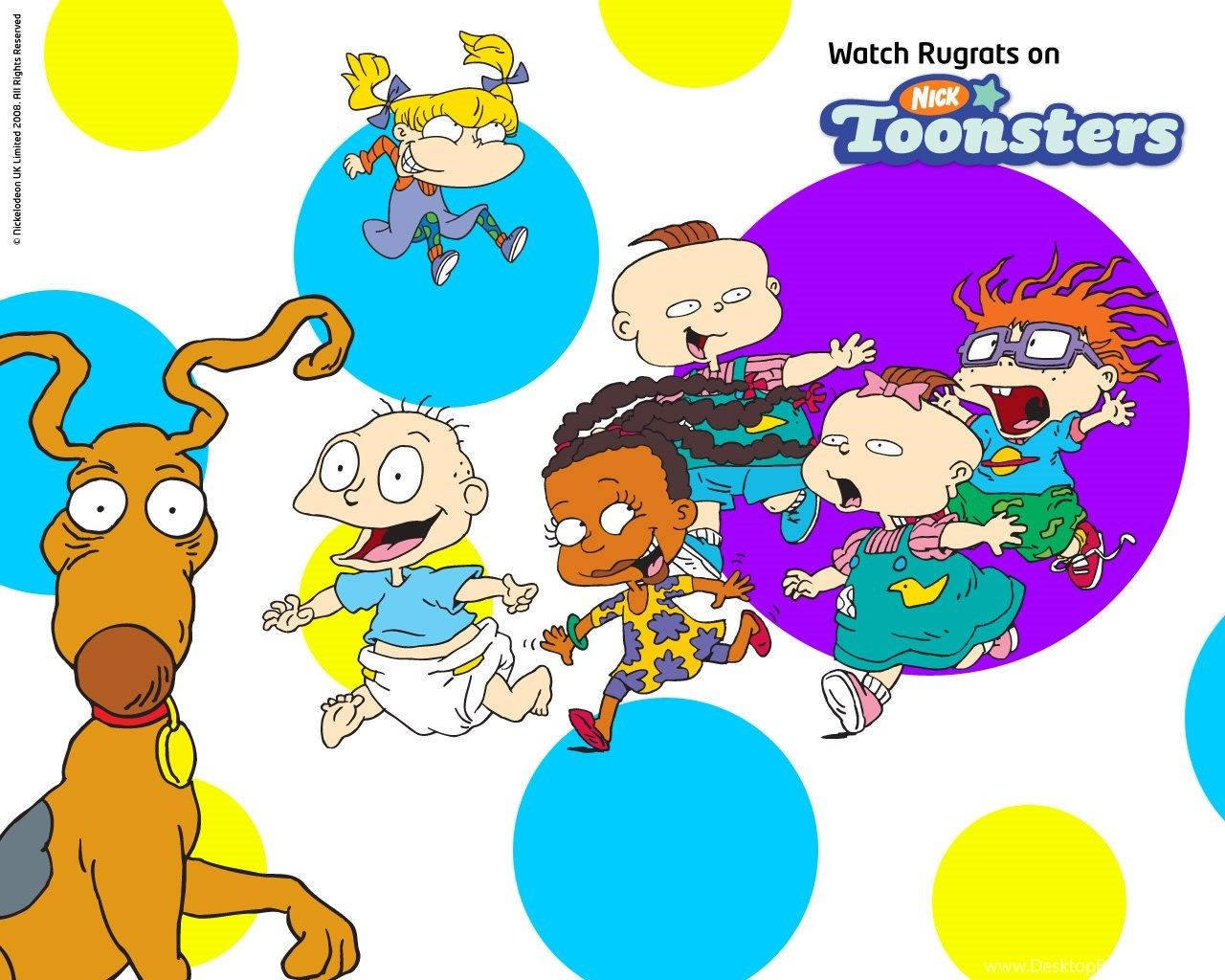 Rugrats, polka dots, primary colors, HD Desktop Wallpaper