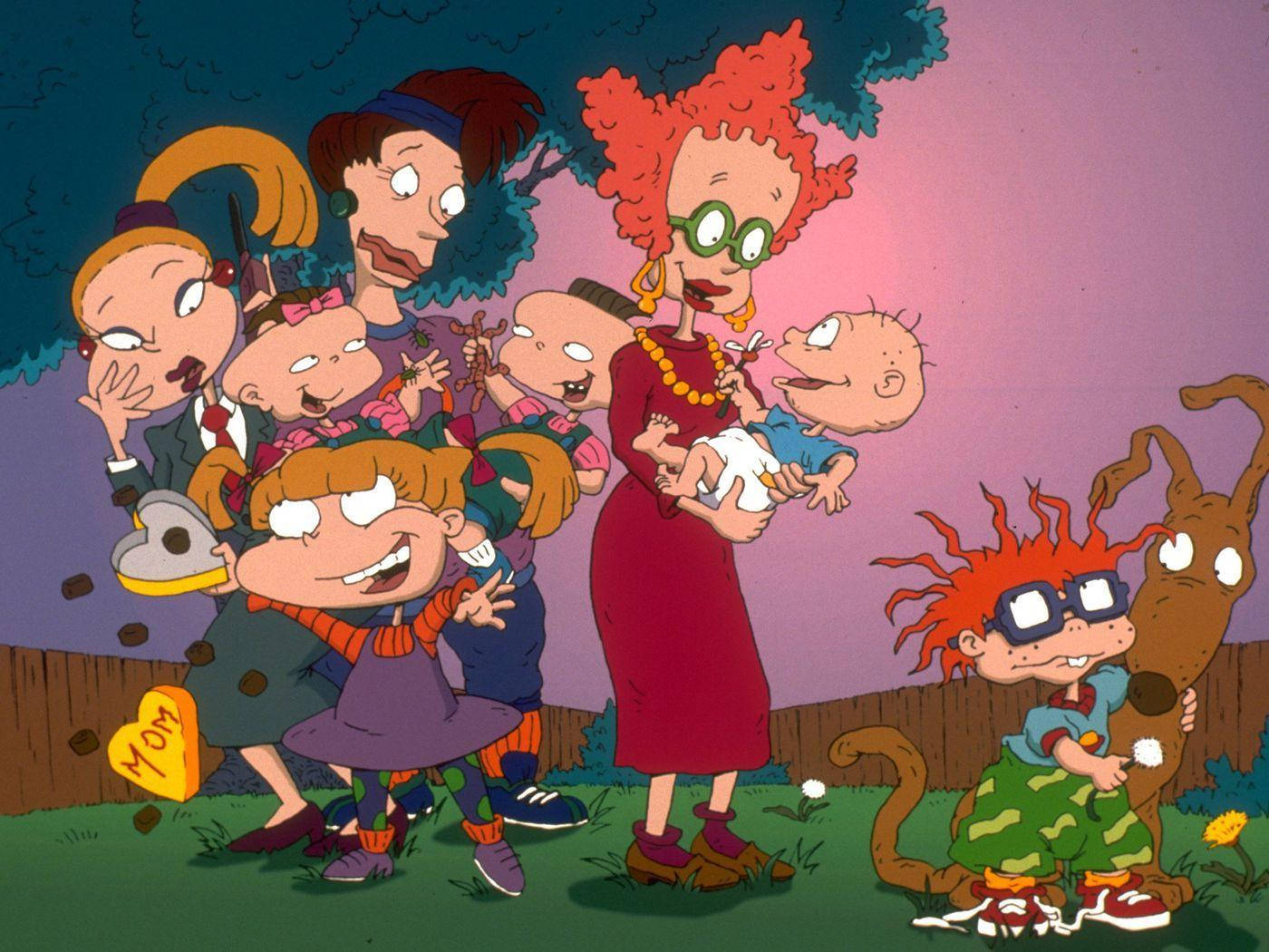 Rugrats, backyard, dusk, HD Desktop Wallpaper
