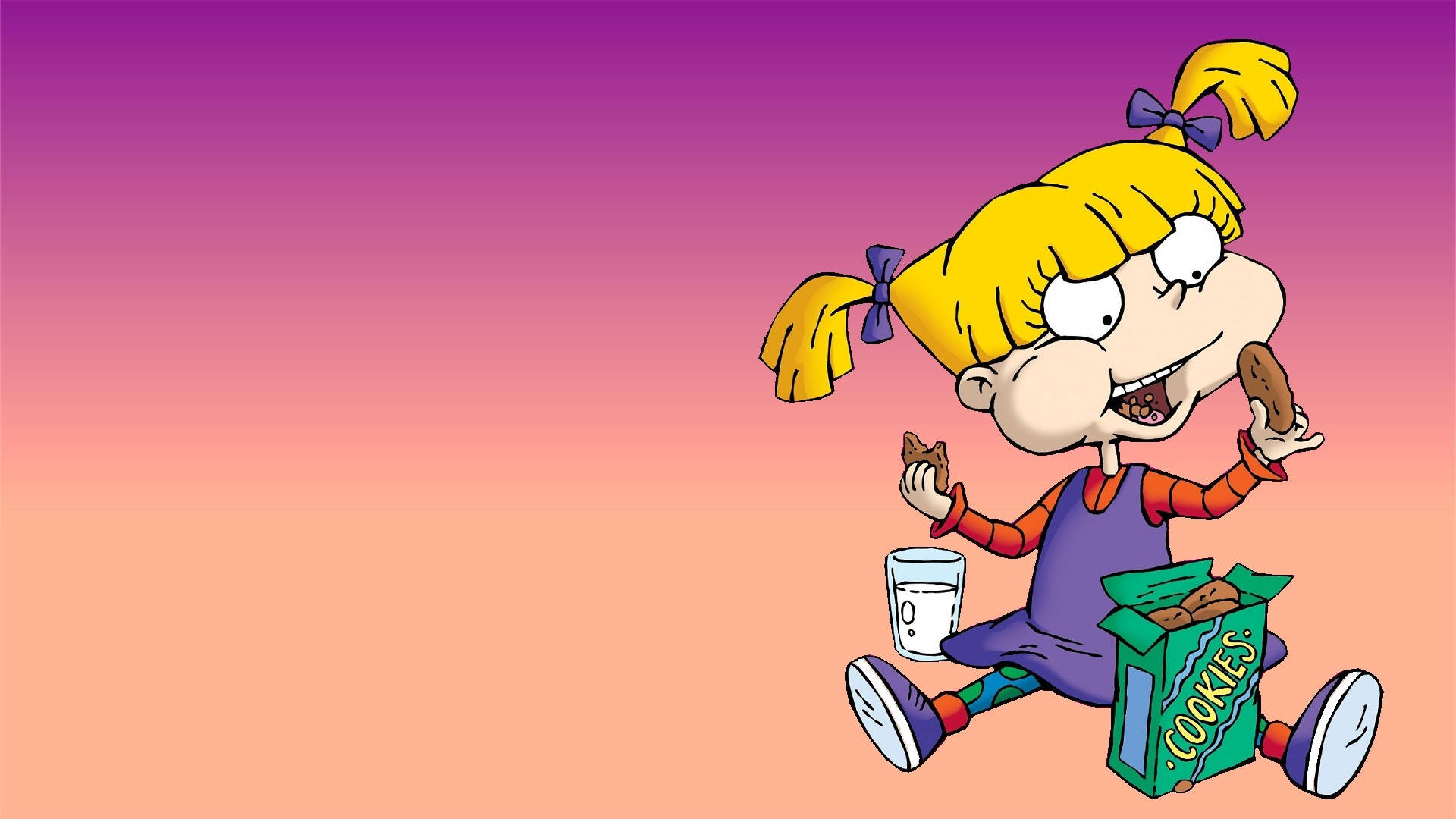 Rugrats, blonde pigtails, cookies, Full HD Desktop Wallpaper