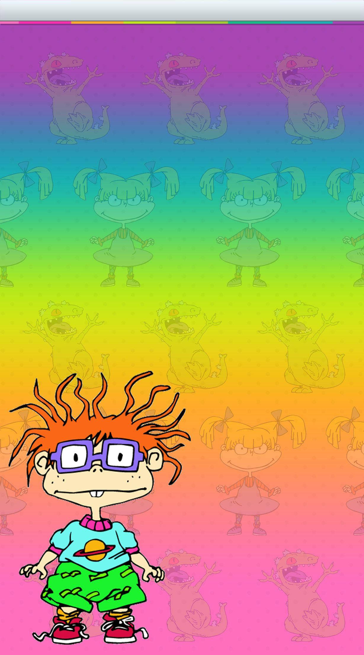 Rugrats, cartoon boy, wild orange hair, Full HD Phone Wallpaper
