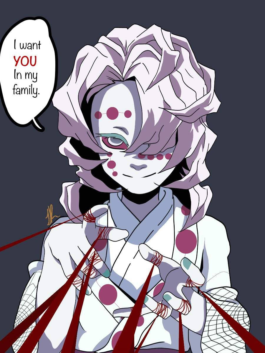 Rui Demon Slayer, purple hair, red polka dots, SD Phone Wallpaper