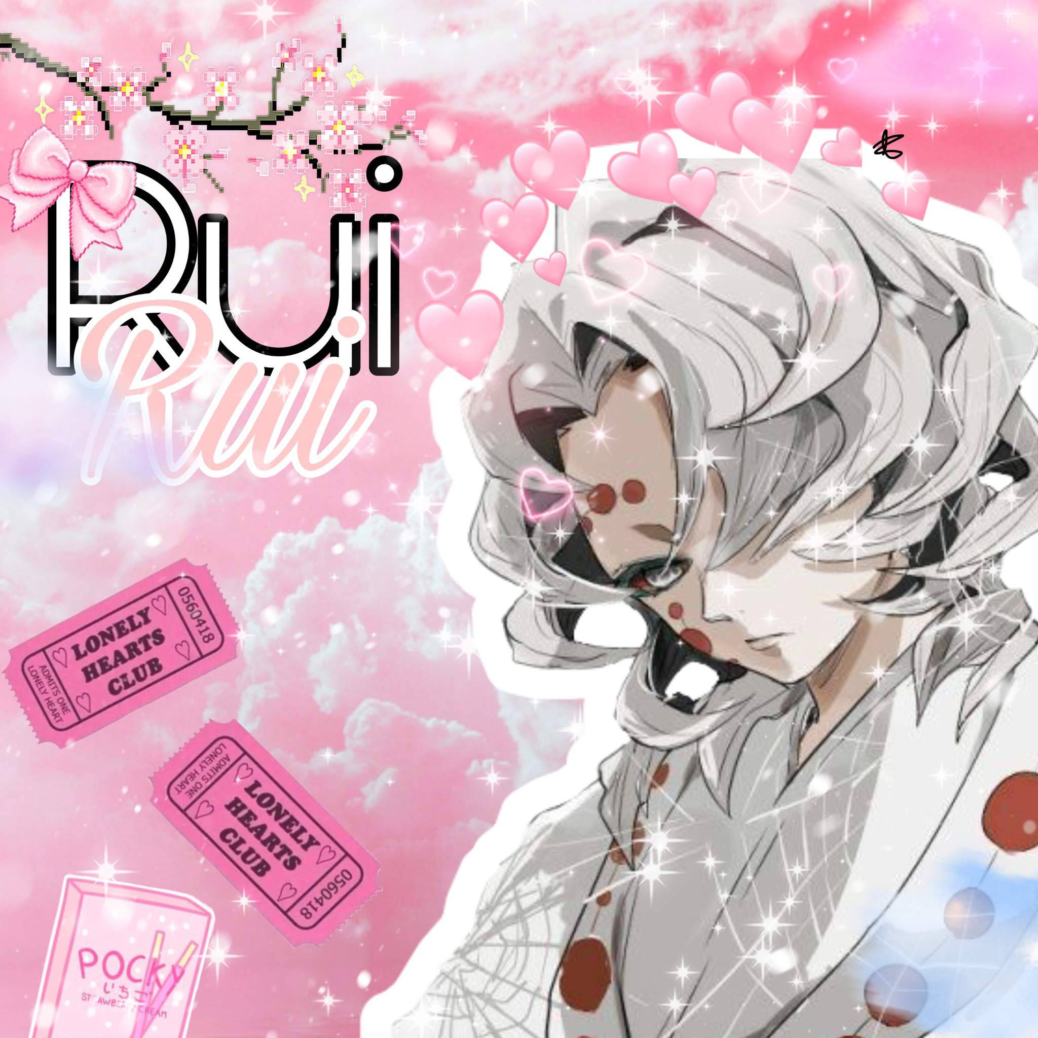 Rui Demon Slayer, silver hair, red spots, Full HD Desktop Wallpaper
