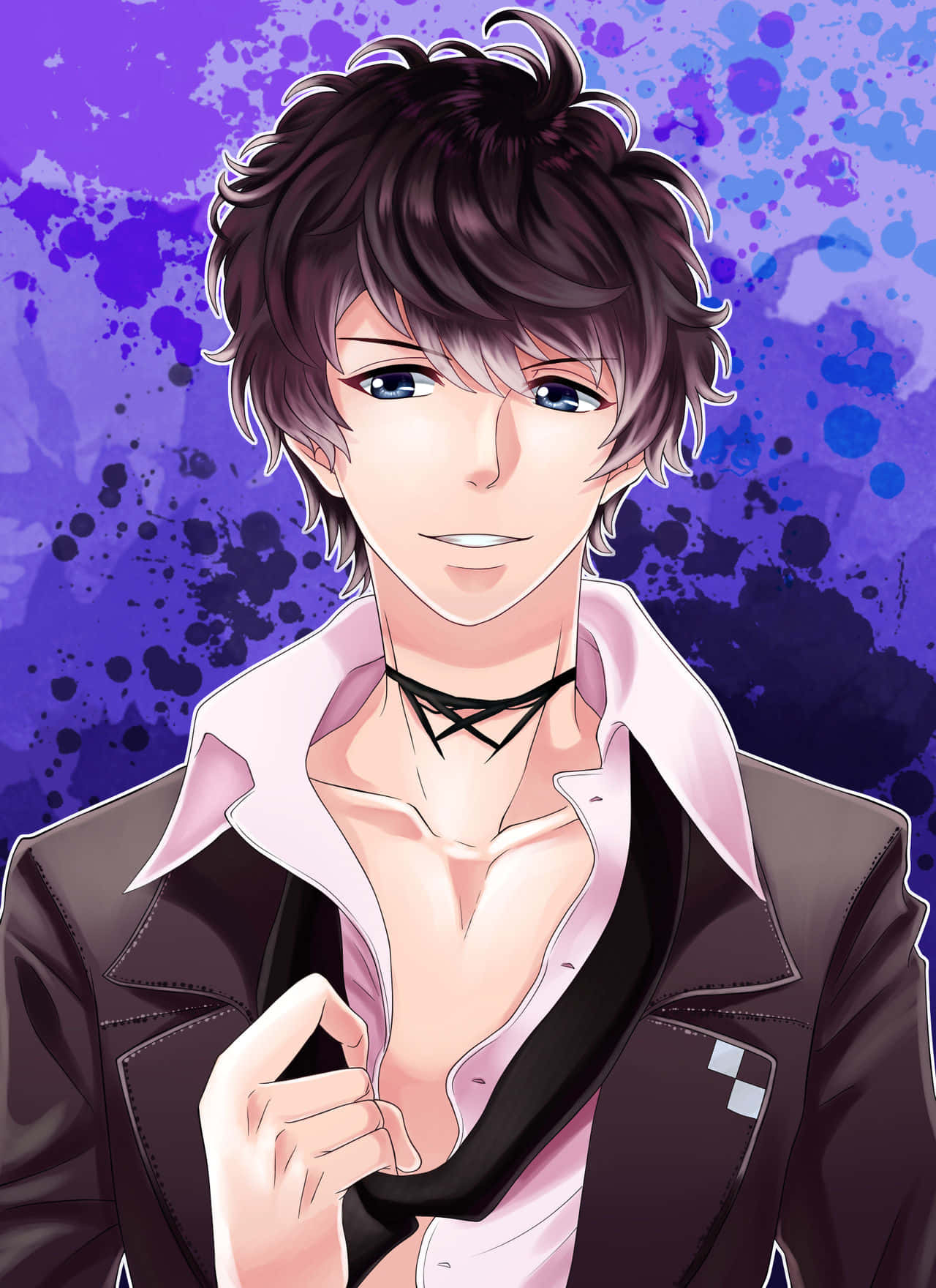 Ruki Mukami, anime character, messy dark hair, HD Phone Wallpaper
