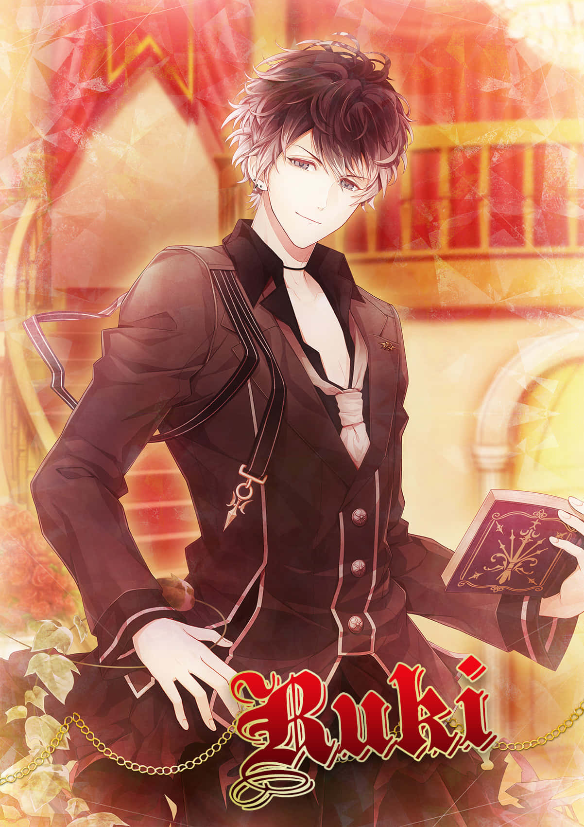 Ruki Mukami, anime male character, black suit, HD Phone Wallpaper