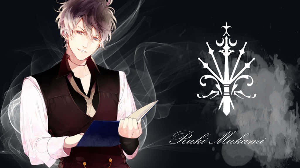 Ruki Mukami, silver hair, book, SD Desktop Wallpaper