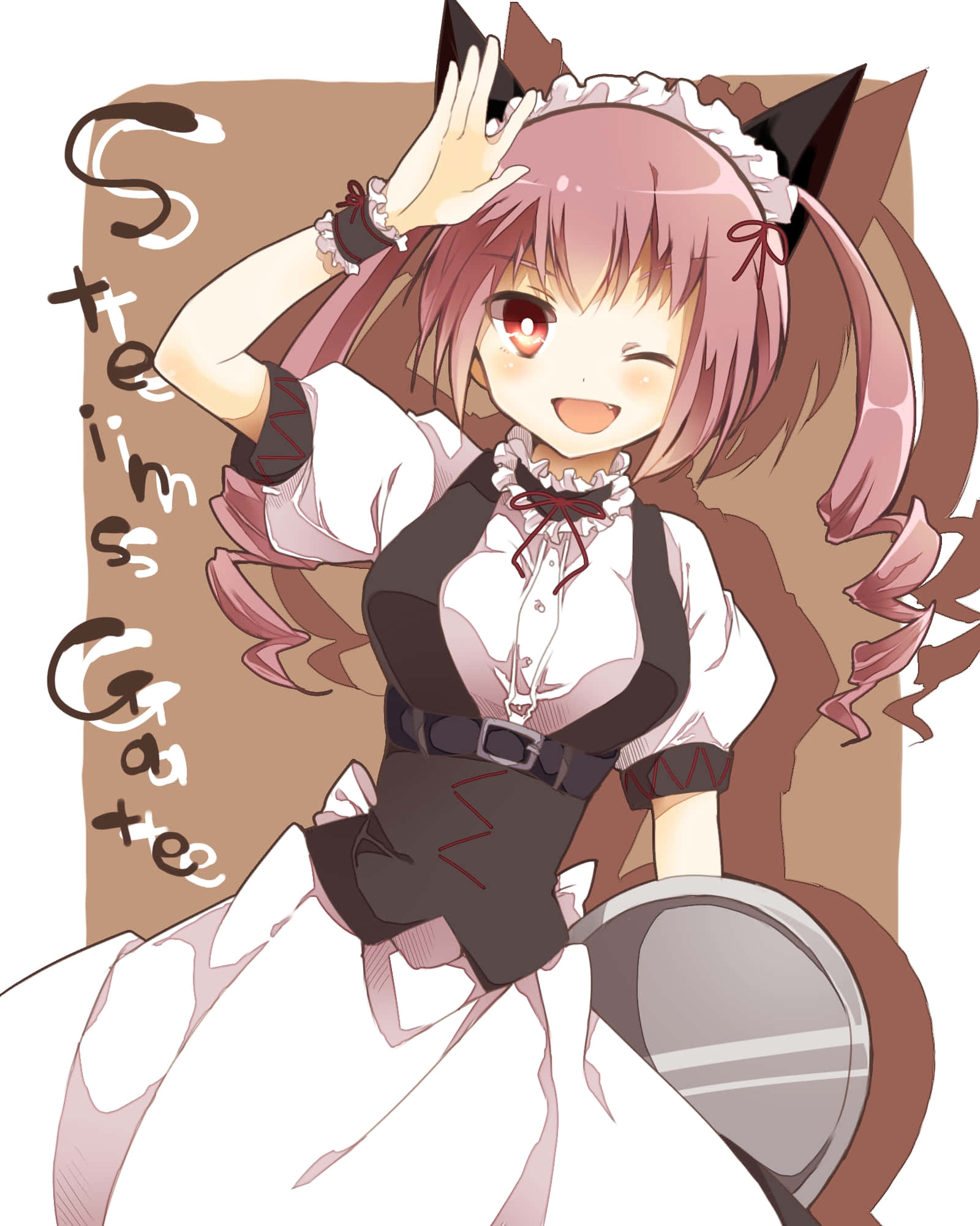 Rumiho Akiha, pink hair, cat ears, Full HD Phone Wallpaper