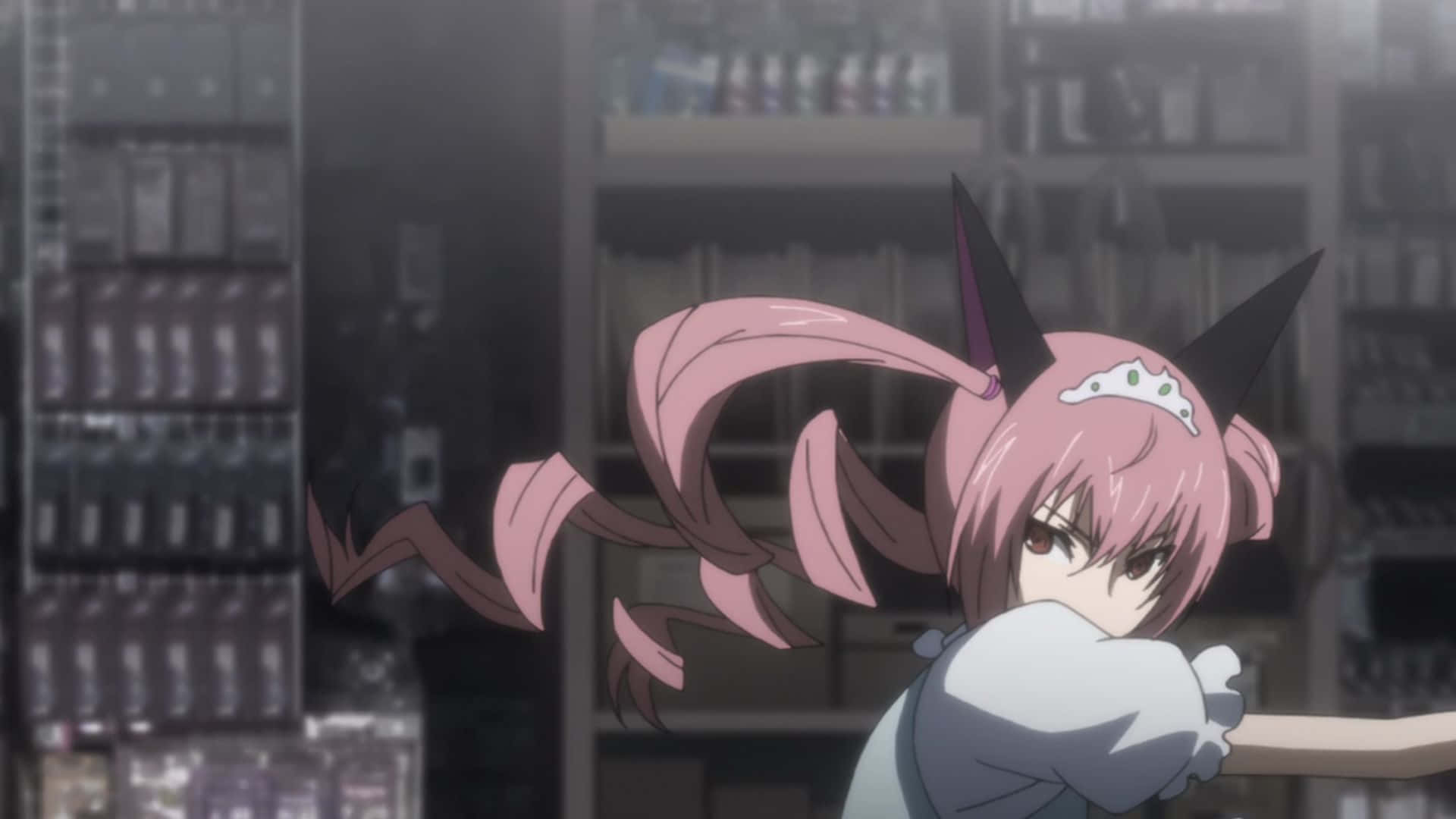 Rumiho Akiha, pink-haired, cat ears, Full HD Desktop Wallpaper