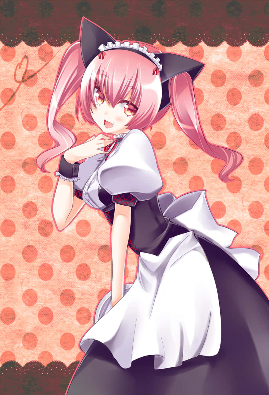 Rumiho Akiha, pink-haired, cat ears, HD Phone Wallpaper