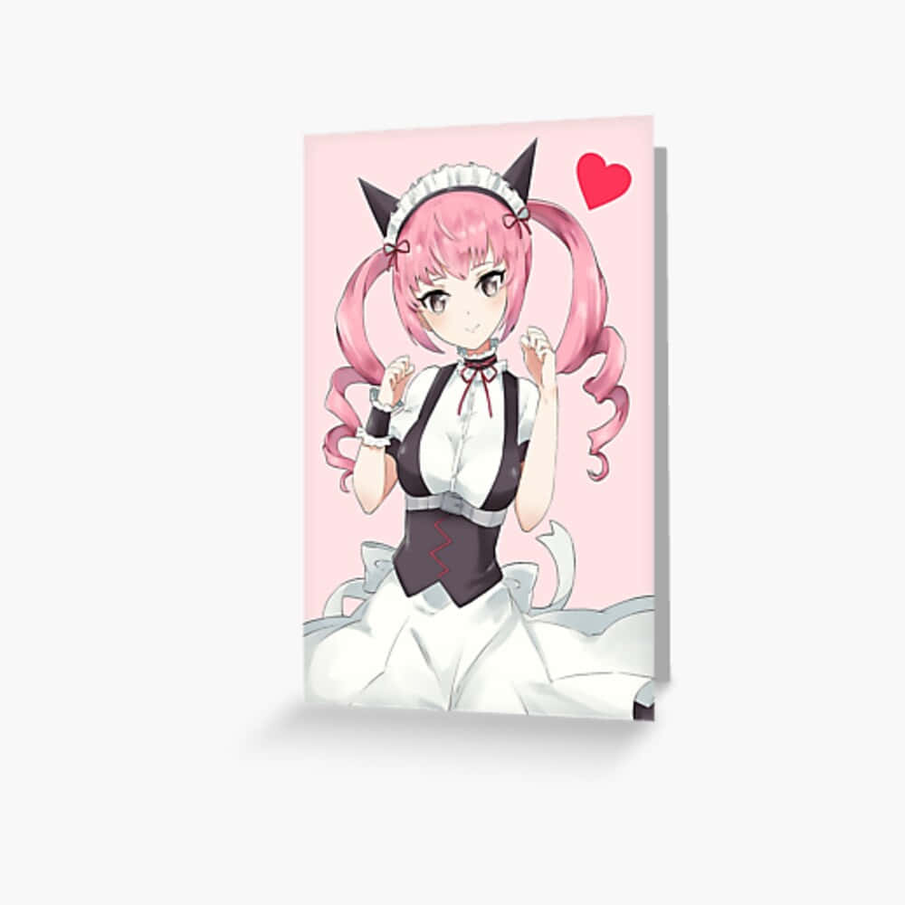 Rumiho Akiha, pink hair, cat ears, SD Desktop Wallpaper