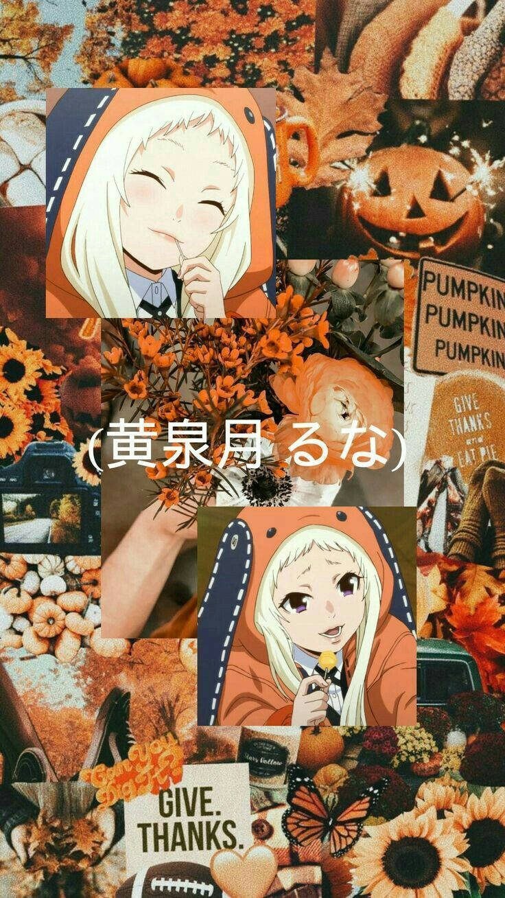 Runa Yomozuki, orange aesthetic, autumn-themed, HD Phone Wallpaper