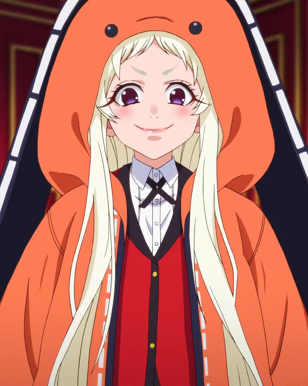 Runa Yomozuki, long blonde hair, orange hooded outfit, HD Phone Wallpaper